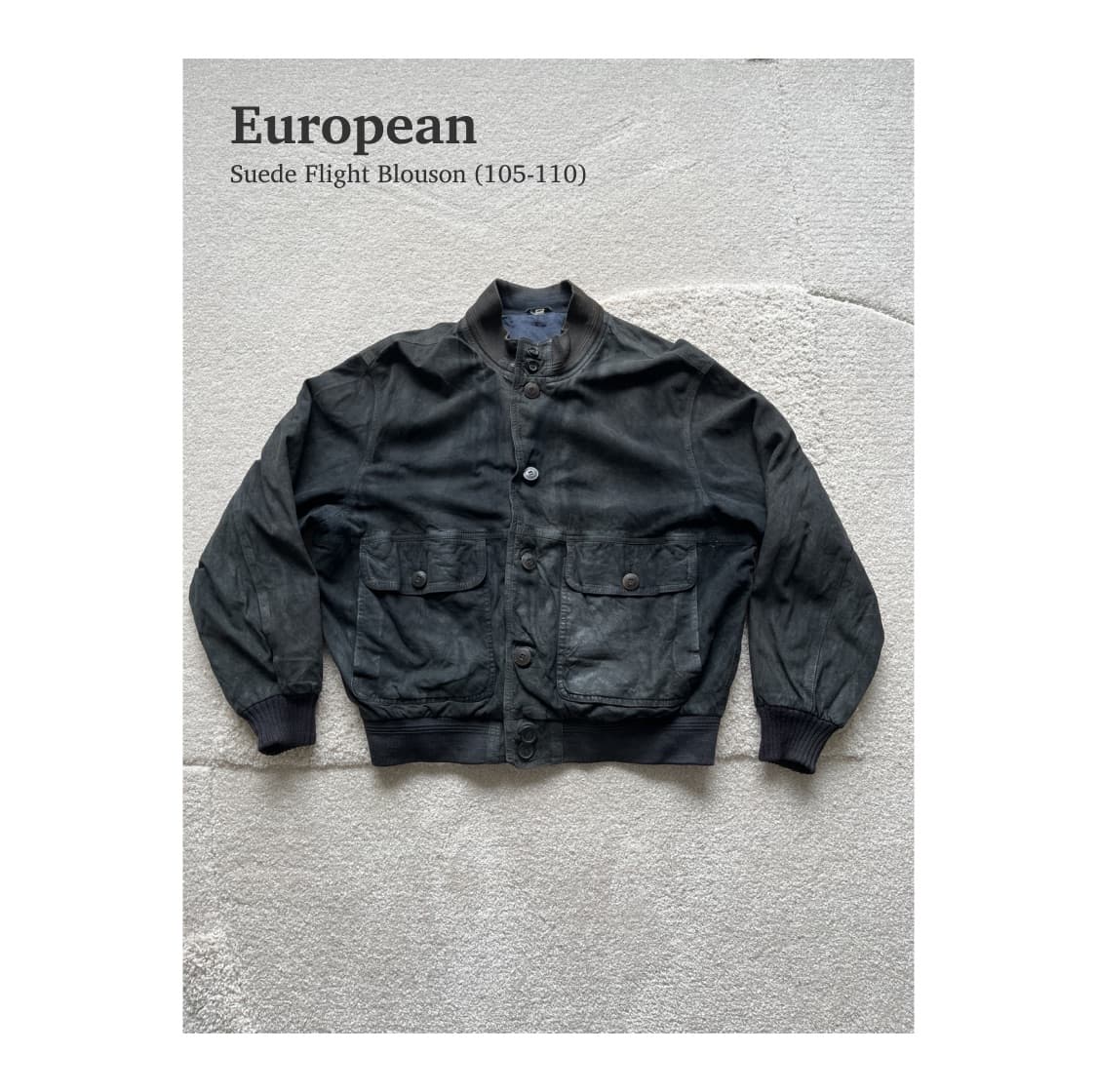 유로피언 스웨이드 플라이트 블루종 (105-110) 상품이미지1