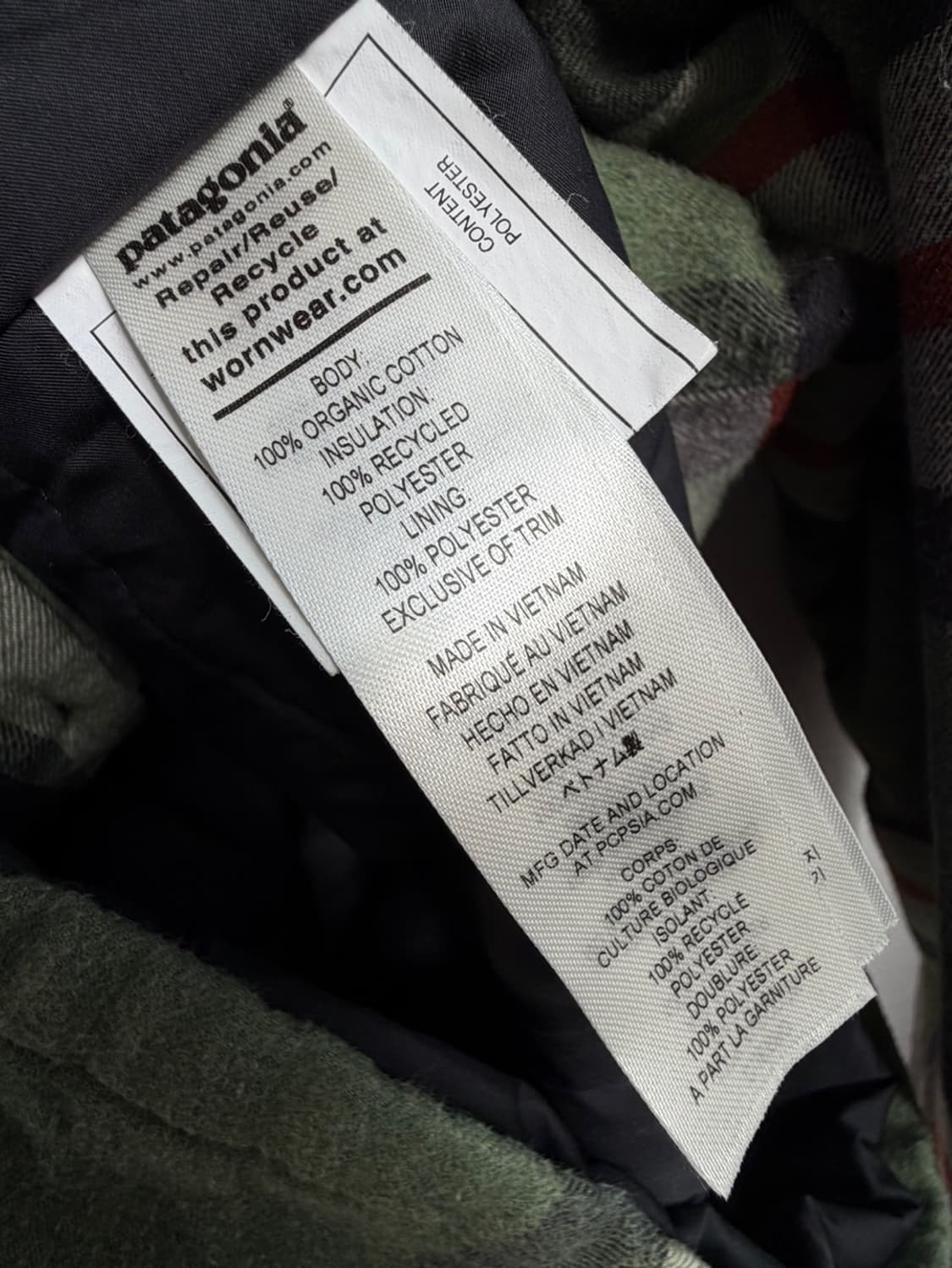 파타고니아 인슐레이트 미드웨이트 체크 셔츠 상품이미지6