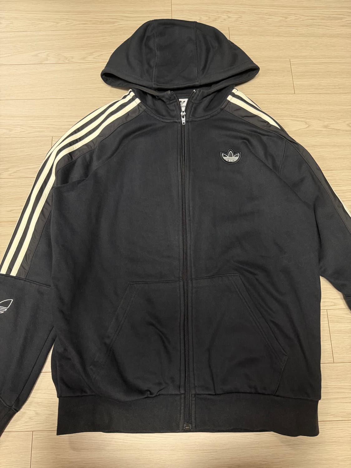 아디다스 블랙 후드집업 L 상품이미지2
