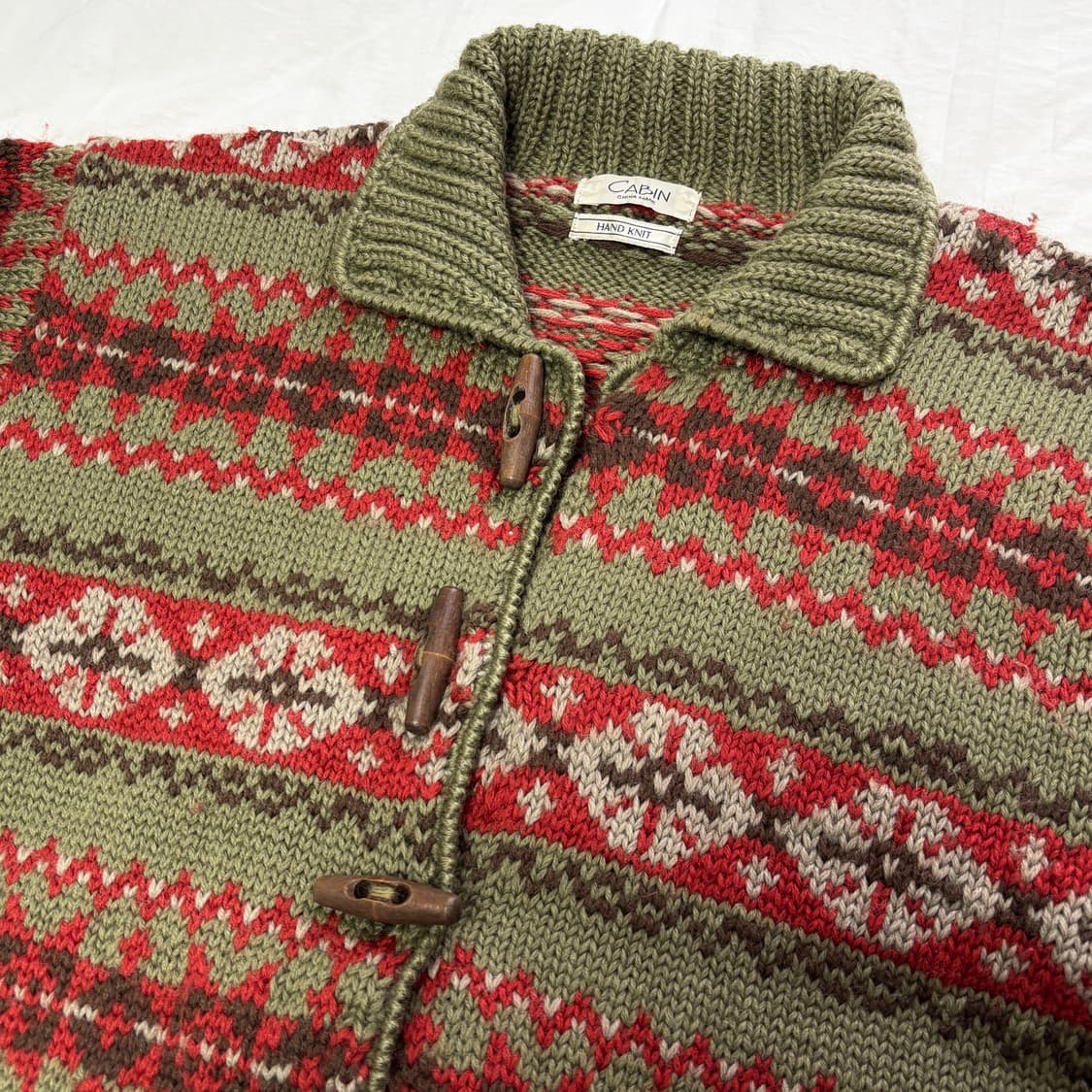 핸드메이드 패턴 니트 가디건 상품이미지1