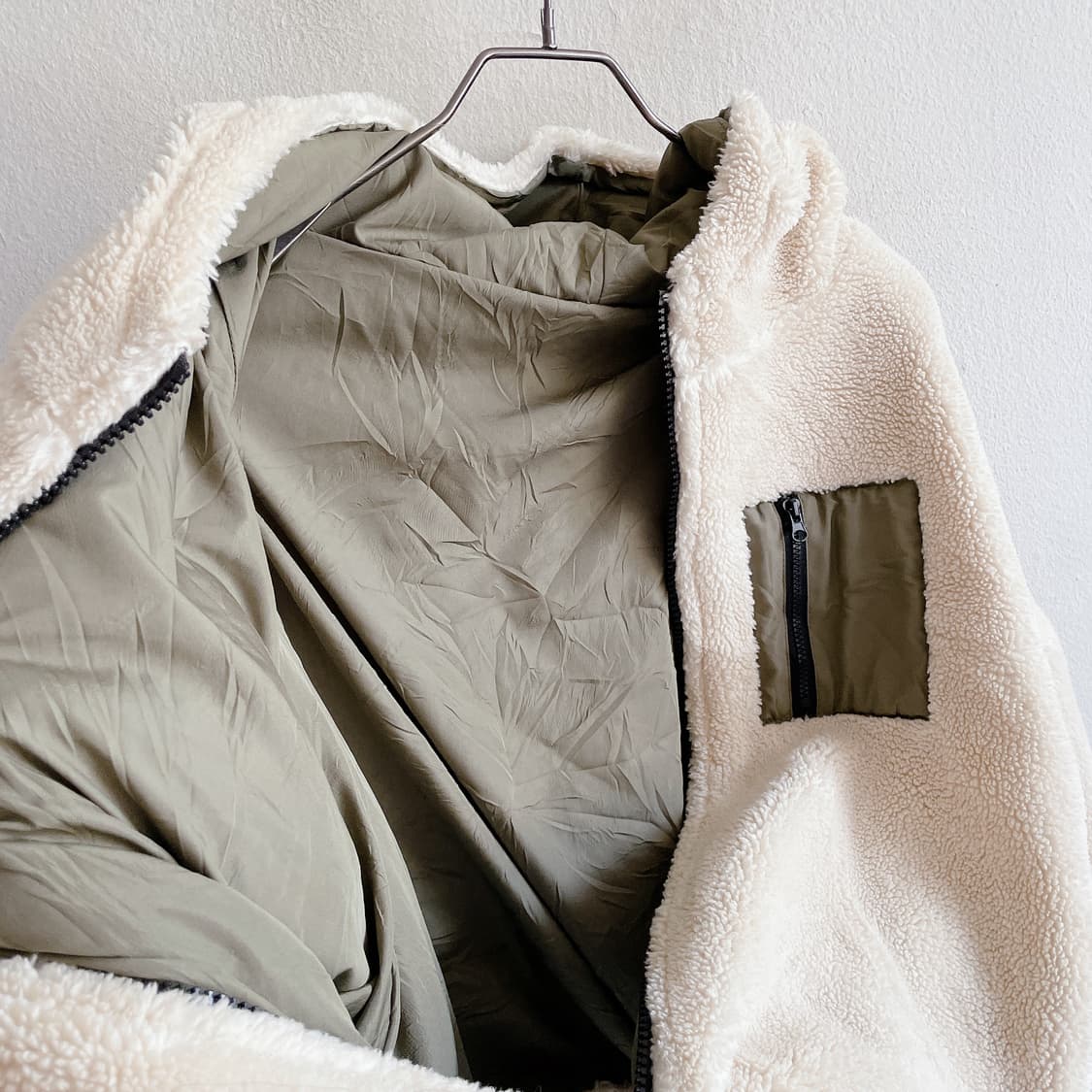 위고 리버시블 보아 파카 상품이미지4