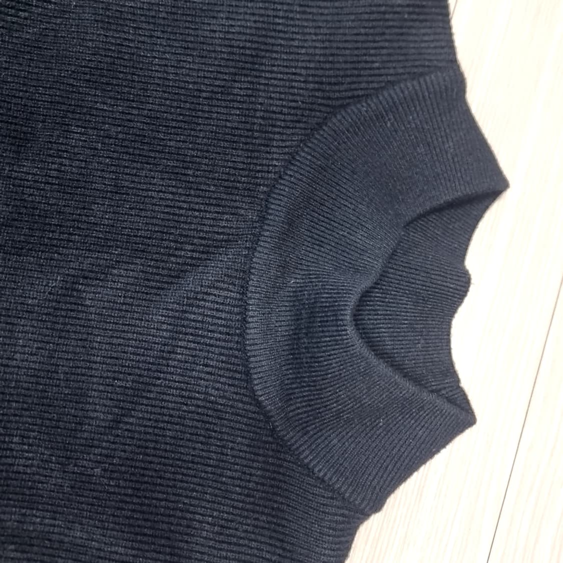 빈티지 골지 목폴라 니트 블랙(100) 상품이미지2