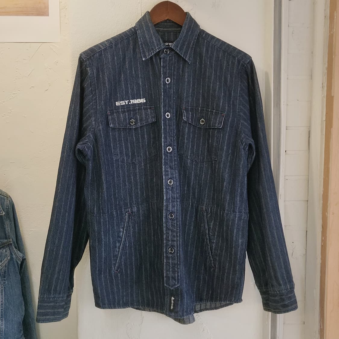 에어워크 재팬 빈티지 데님워크셔츠 셔켓 M사이즈 상품이미지1