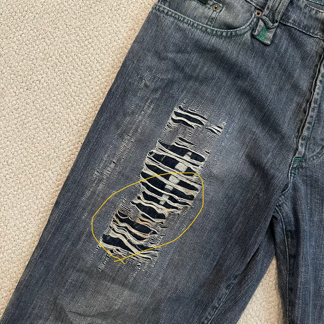 00s 돌체앤가바나 D&G 디스트레스드 데님 팬츠 상품이미지4