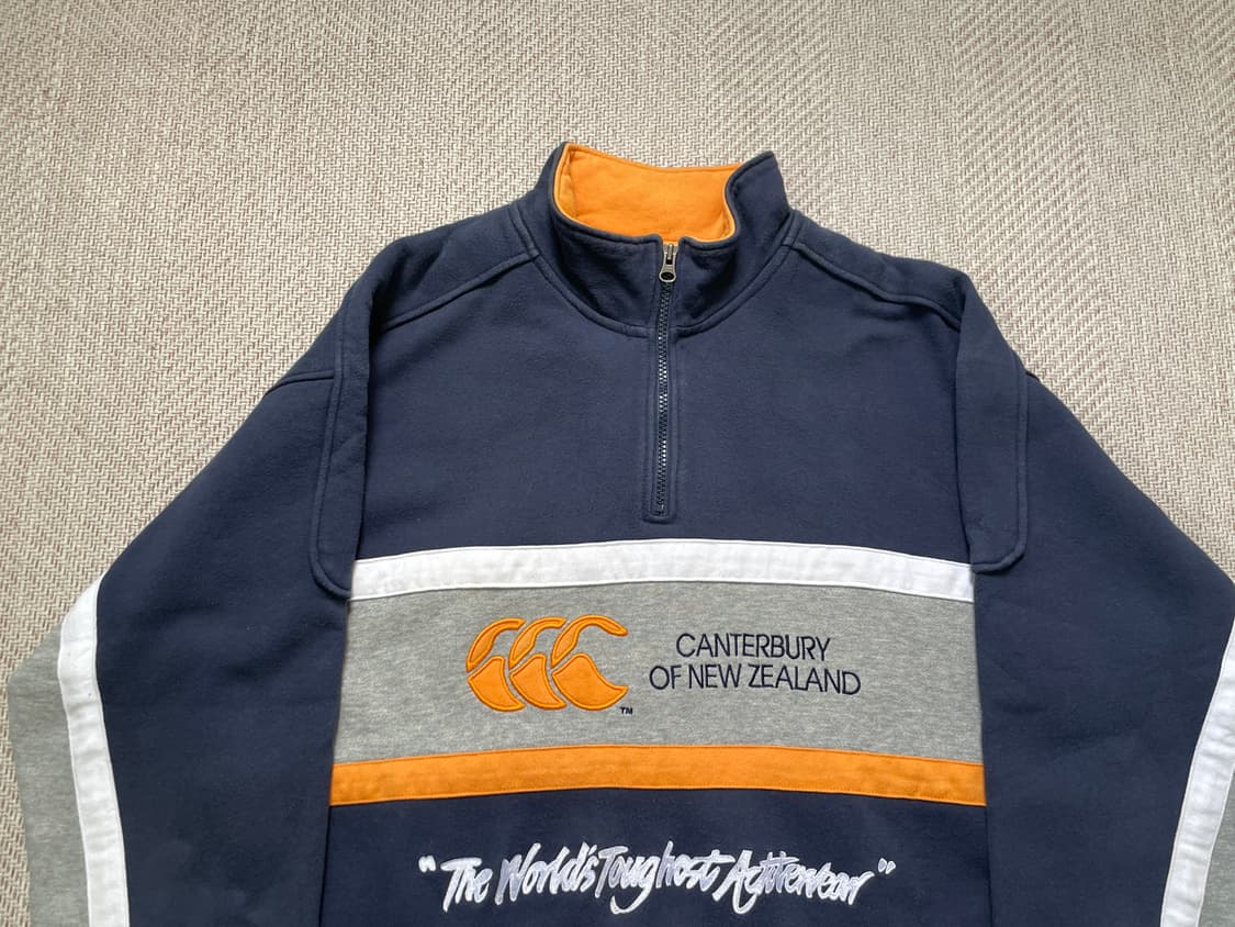 켄터베리 뉴질랜드 럭비 하프 집업스웻  J04142 상품이미지3