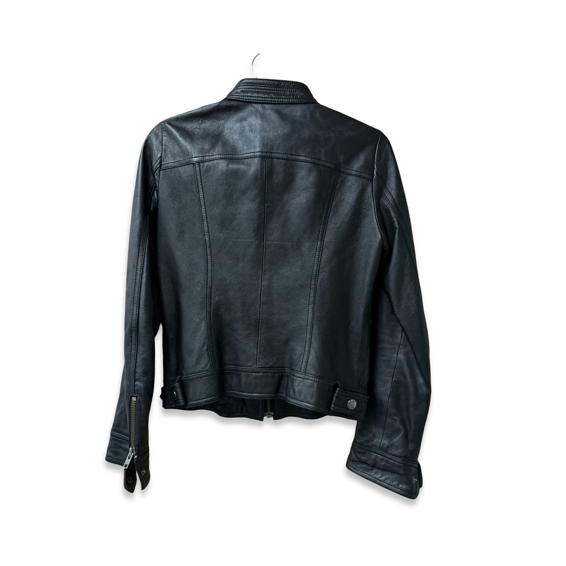 빈티지 디테일 페이크 레더 자켓 블랙 상품이미지4