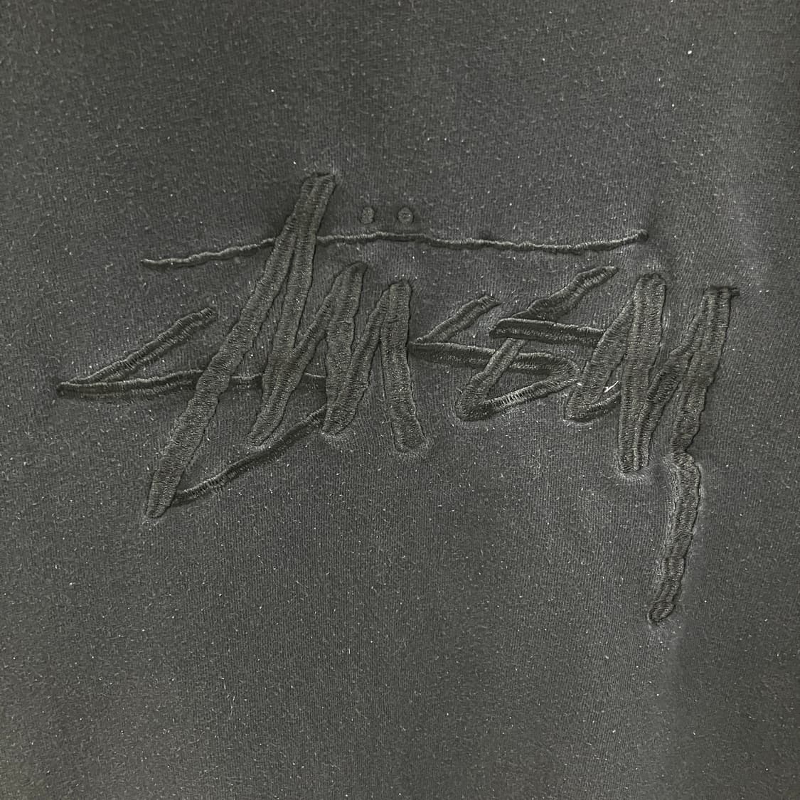 스투시 블랙 베이직 로고 후드집업 M 상품이미지7