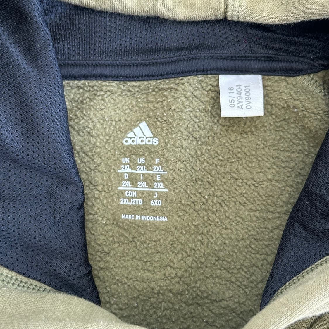 Adidas 빅 삼각로고 올리브 후드티 상품이미지7