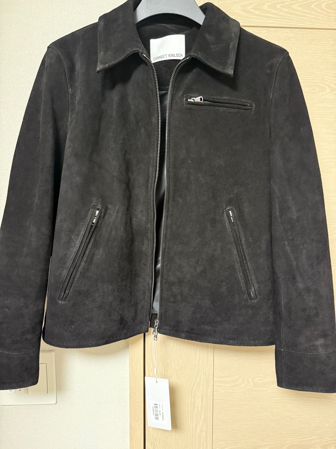 (새상품, 토니웩맛) 커넥트킨록 스웨이드 레이서 집업 재킷 s사이즈 상품이미지3