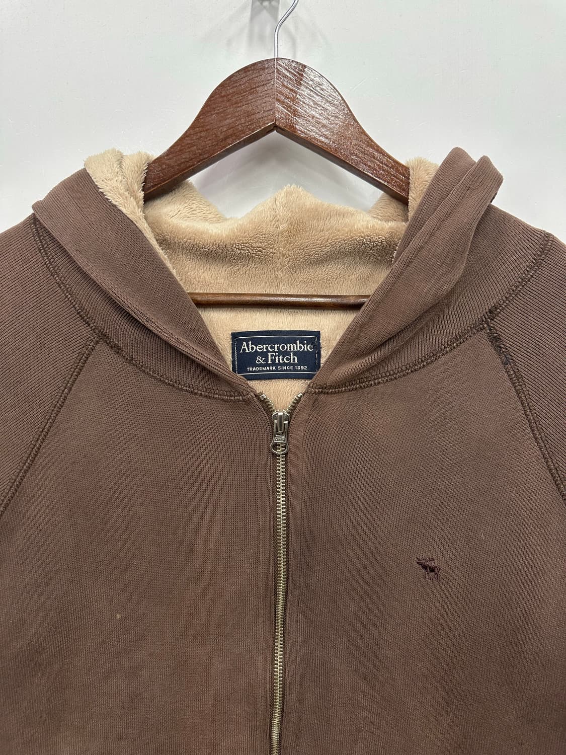 아베크롬비 브라운 털후드집업 상품이미지2