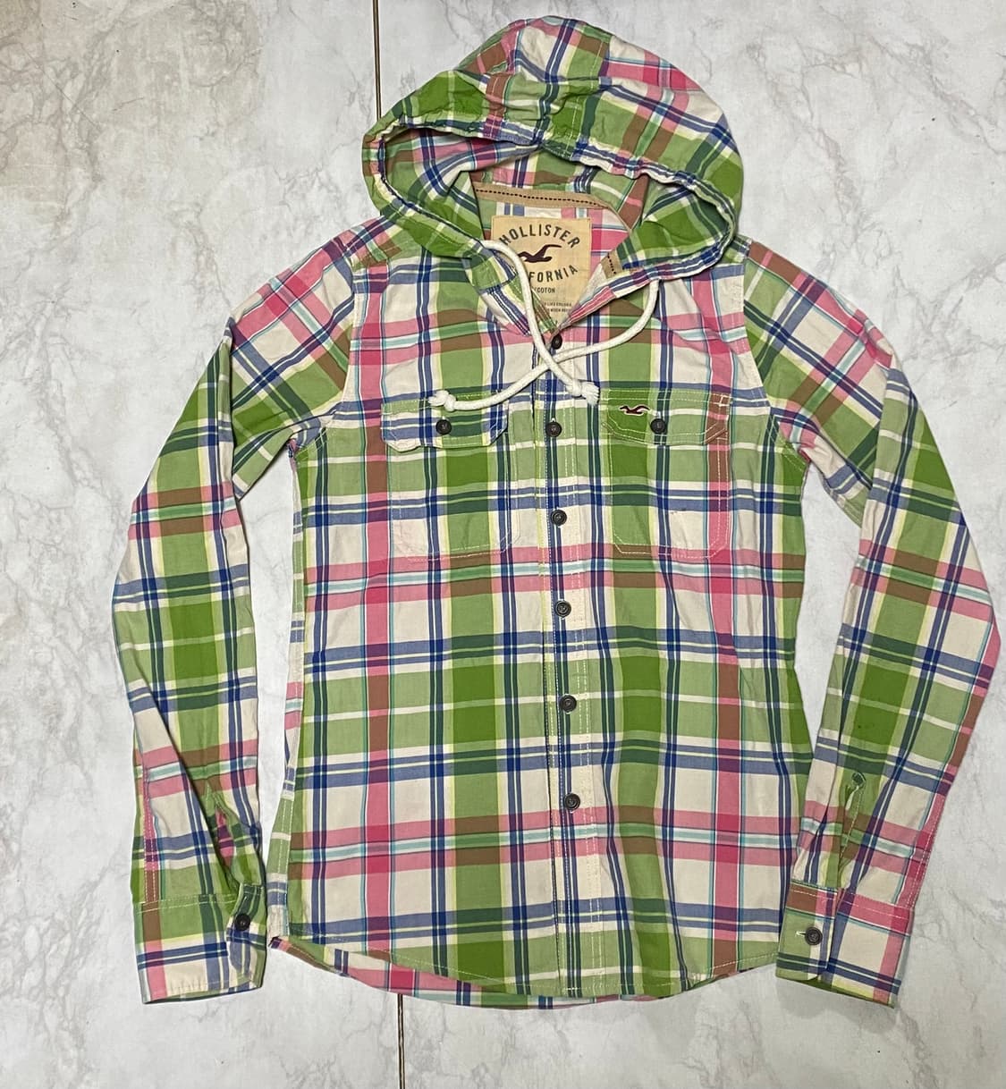 홀리스터 빈티지 패치 후드셔츠 사이즈 여성 95 상품이미지1