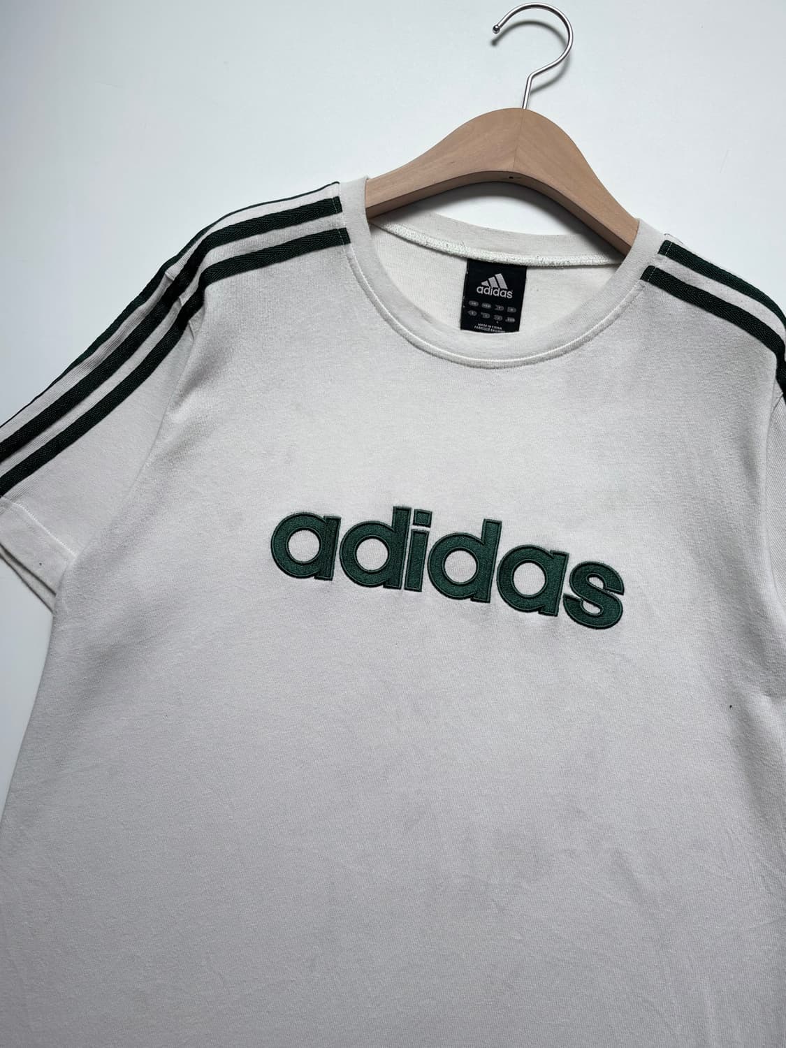 Adidas 아디다스 아이보리-그린 티셔츠 상품이미지4