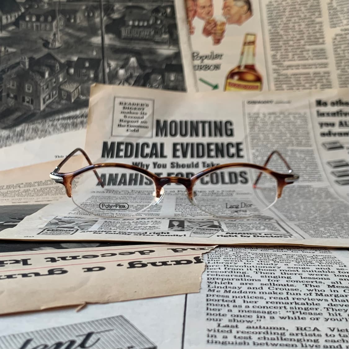 732 데드스탁 호피 라운드 오벌 반무테 초경량 유니크 미니멀 빈티지안경 상품이미지4