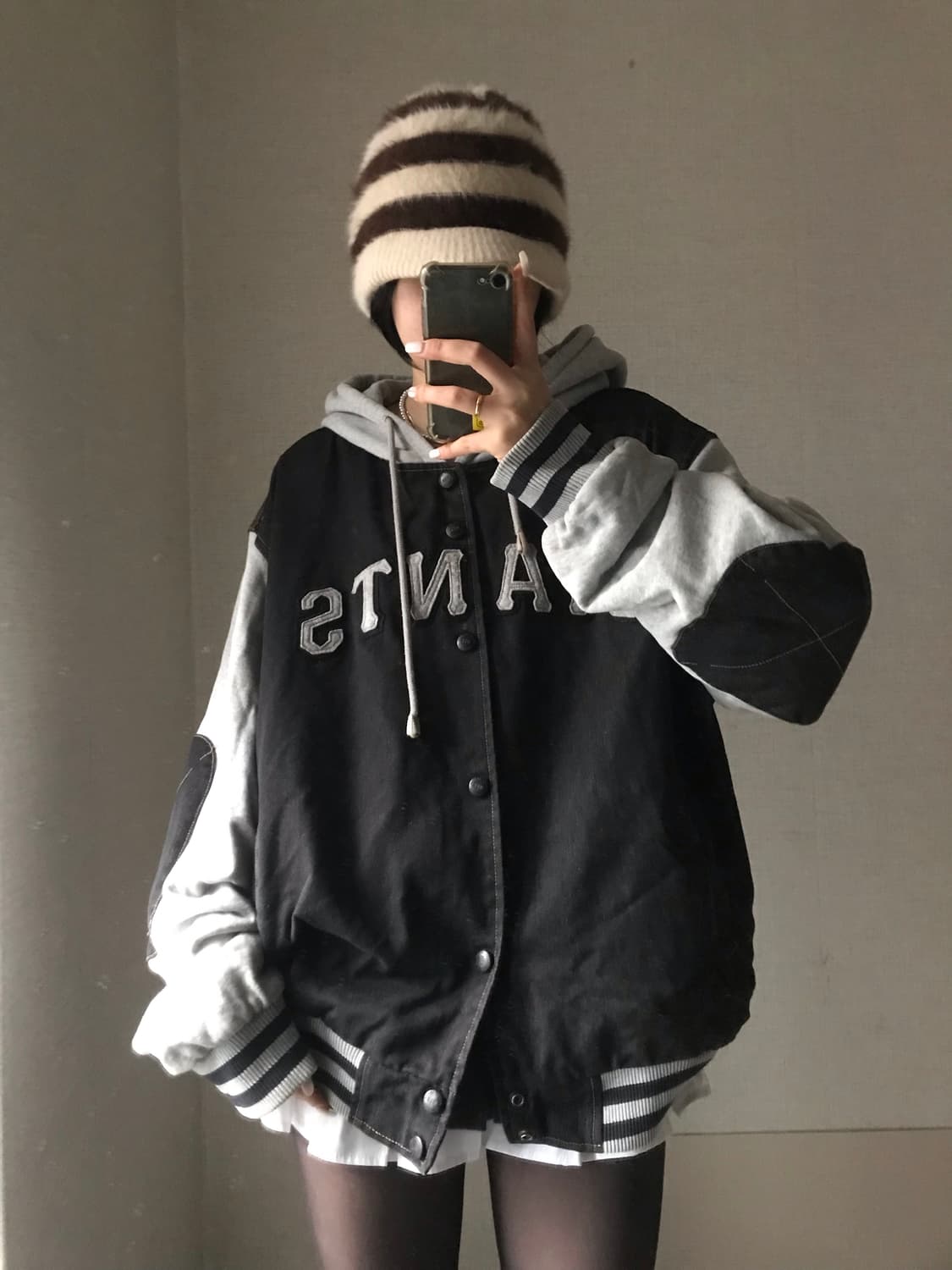 MLB 오버핏 데님 바시티 자켓 상품이미지5