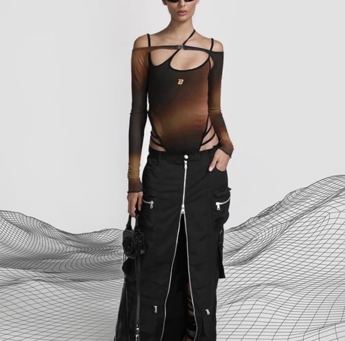 배드블러드 카고 롱 스커트 S 상품이미지1