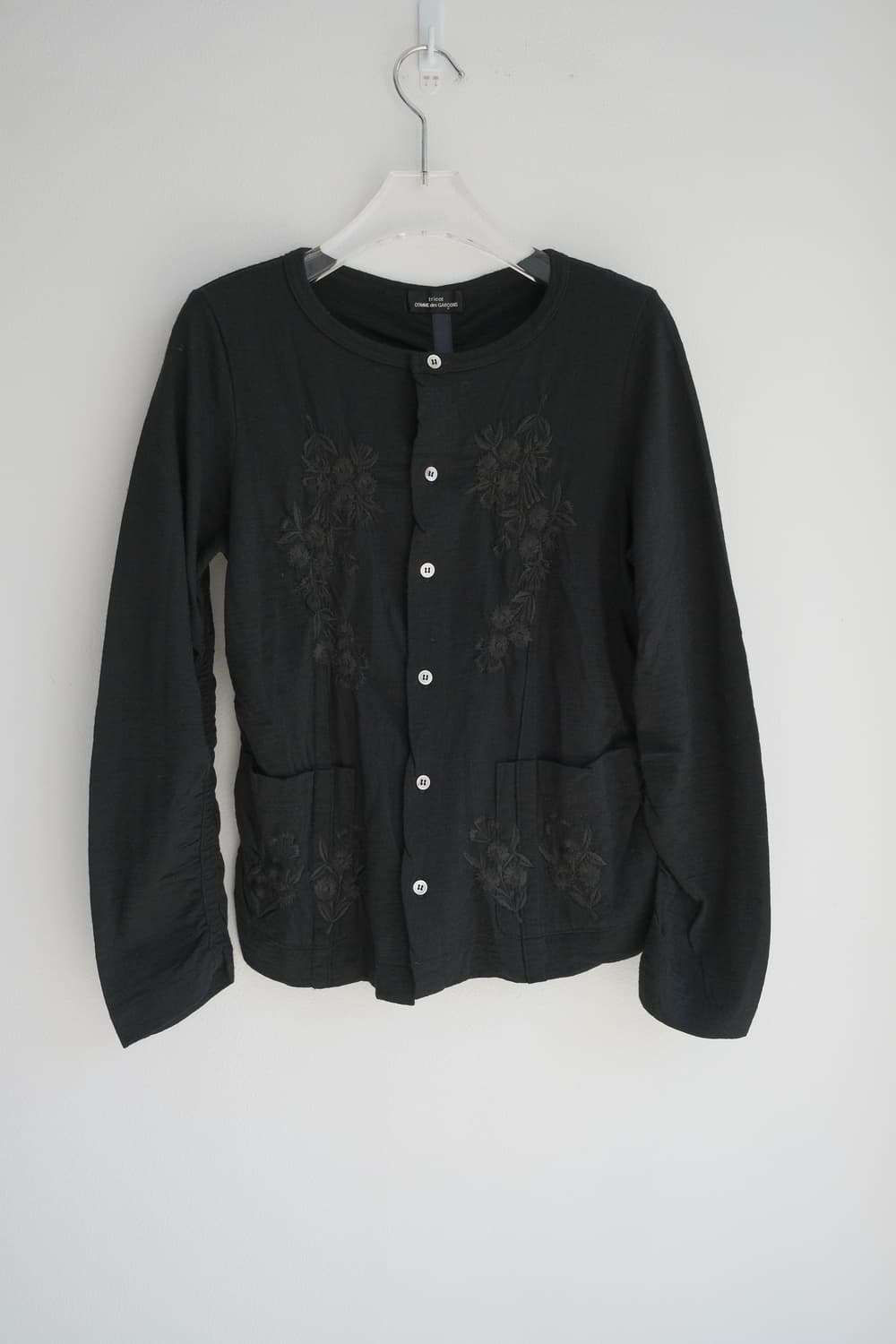 Flower embroidered shirring cardigan 상품이미지6