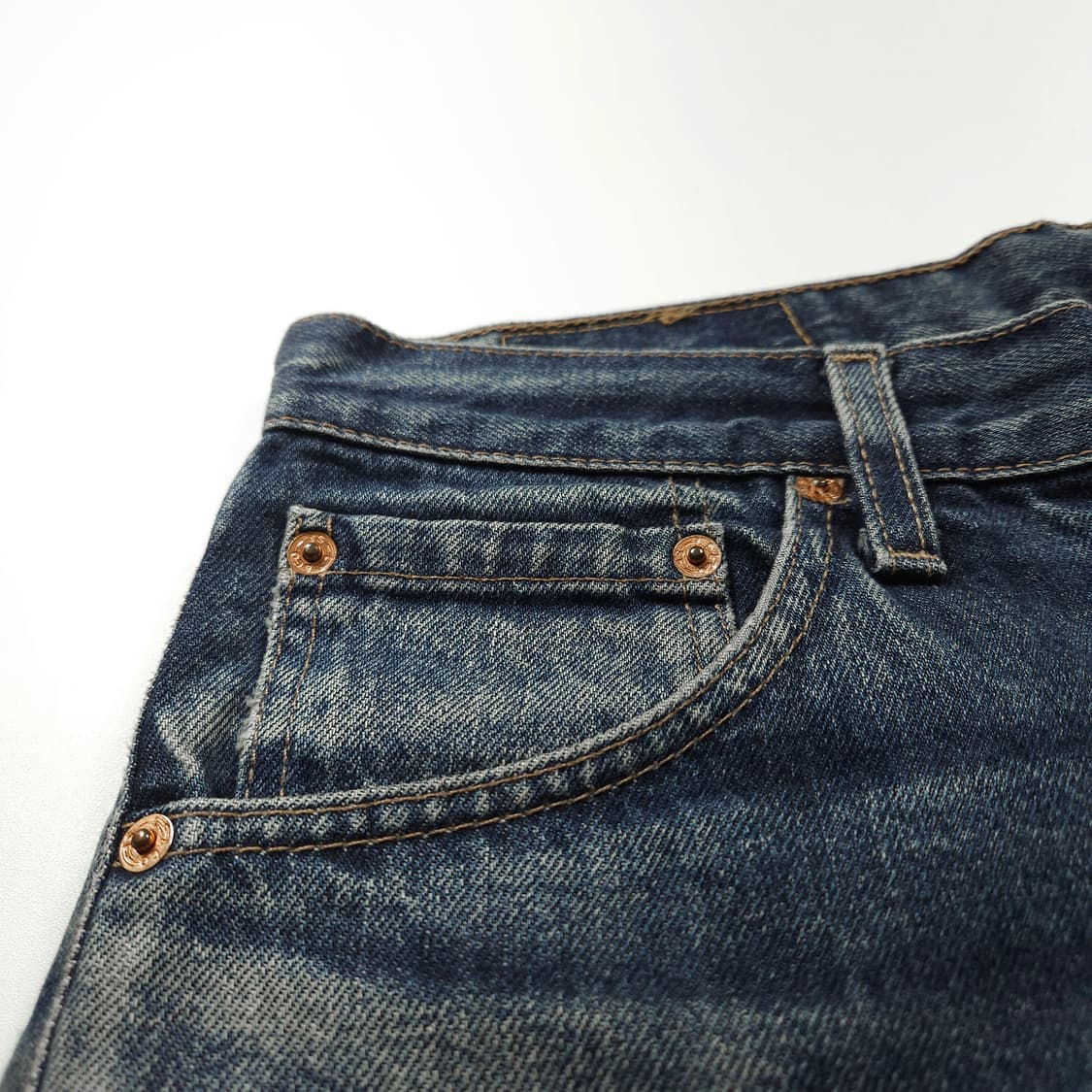 리바이스 521 USA 오리지날 워싱 데님 팬츠 (M) 상품이미지4