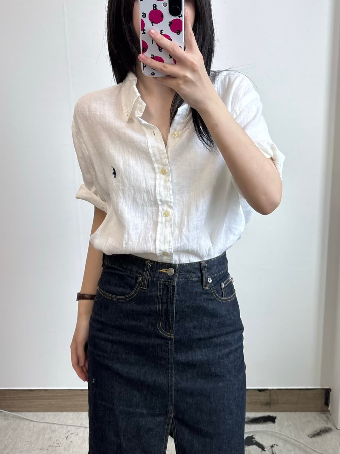 폴로 랄프로렌 큐알 신형 린넨 반팔 티셔츠 상품이미지2