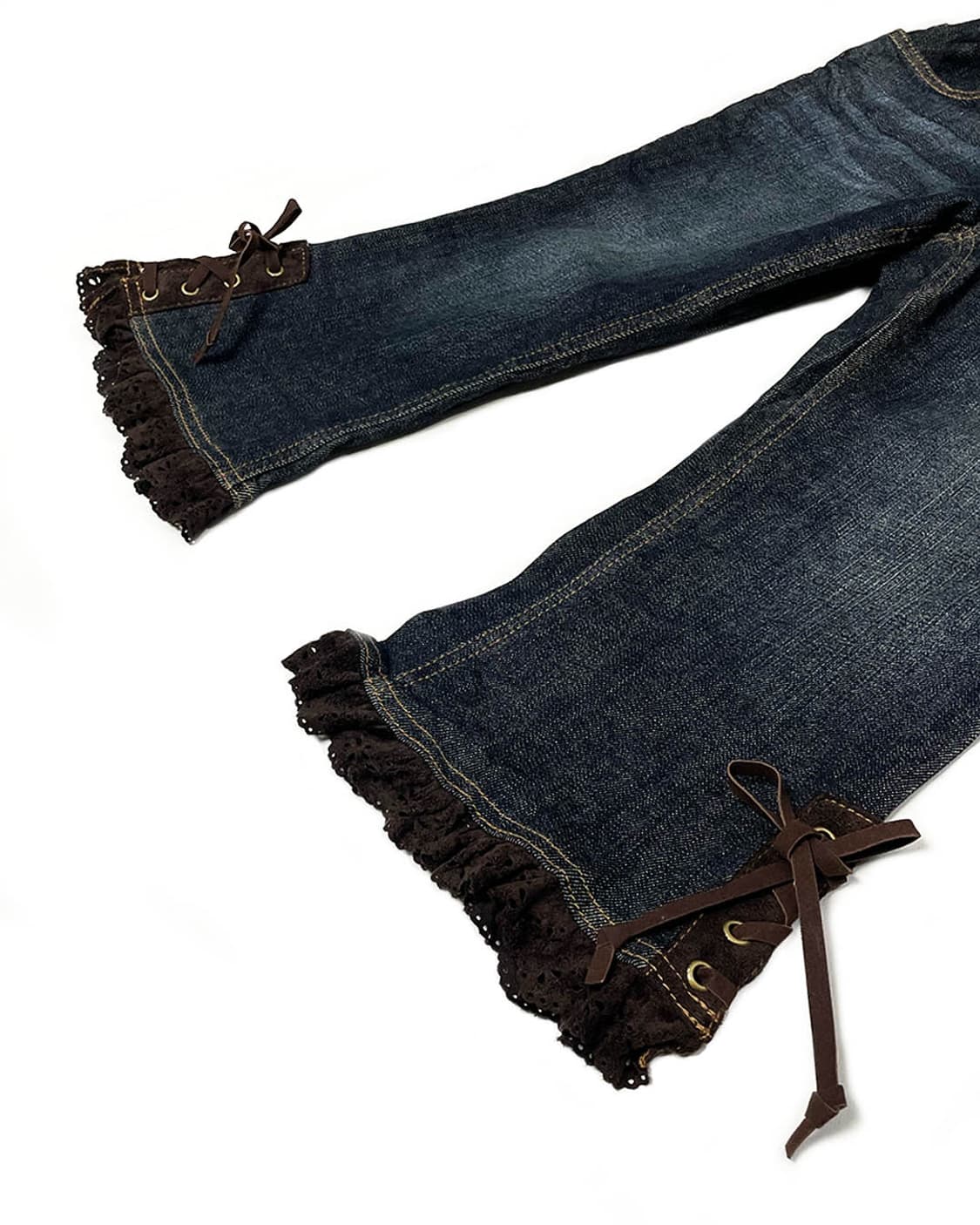 vintage 레이스업 카프리 팬츠 상품이미지4