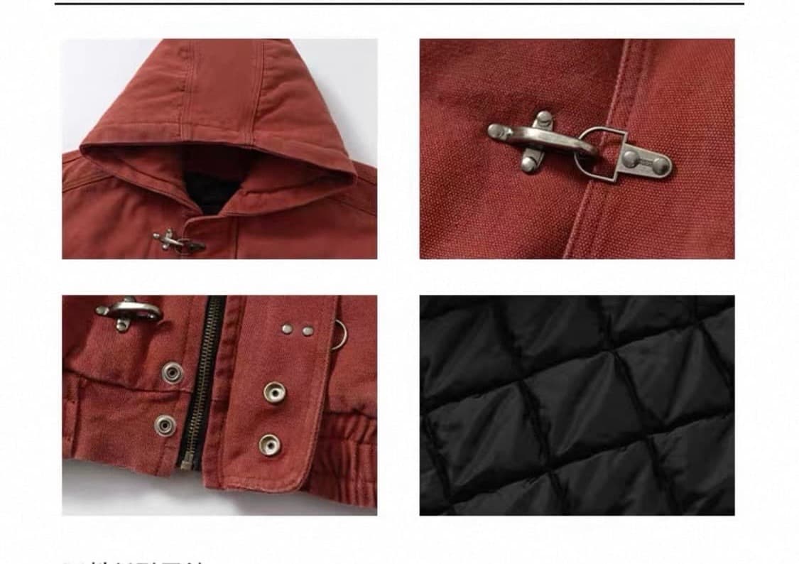 캔버스 후드자켓 레드 상품이미지5