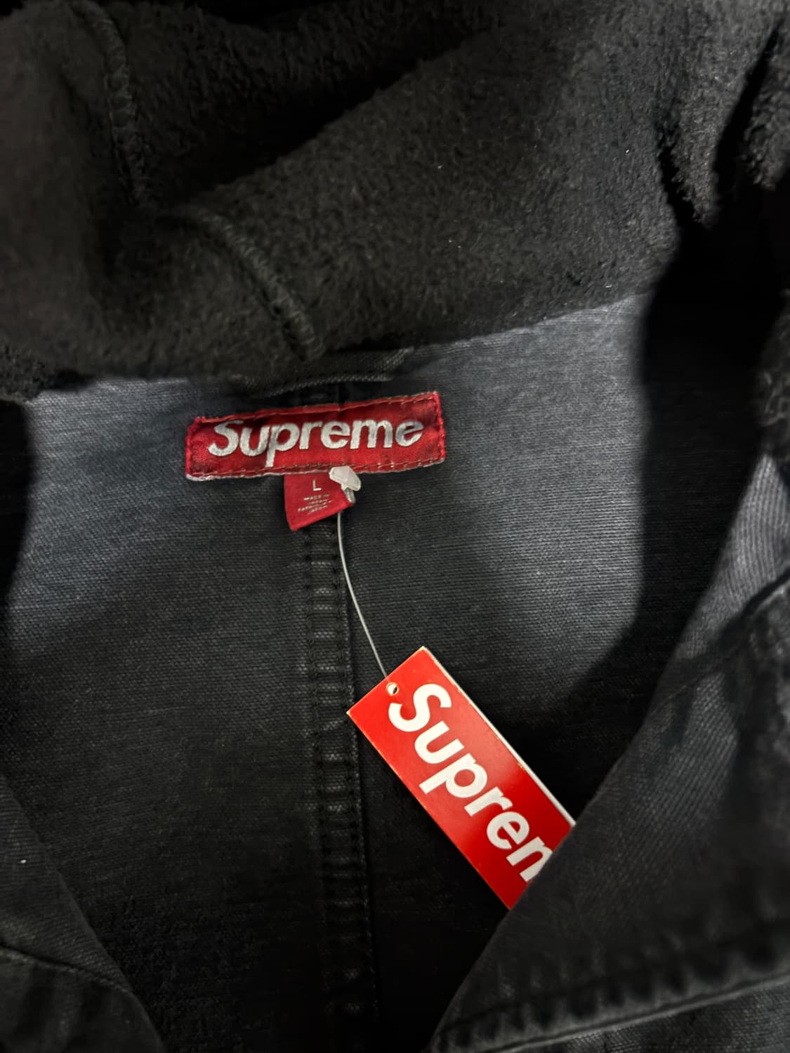 슈프림 원 데님 자켓 블랙 L 상품이미지3