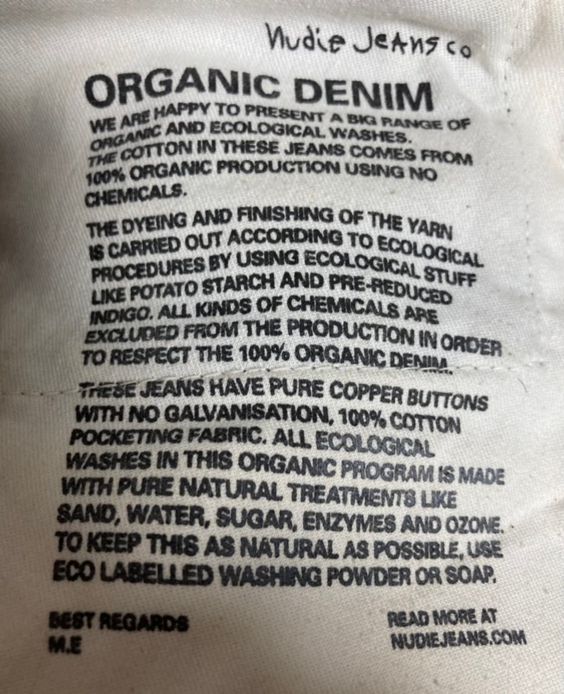 누디진 씬핀 오드트 ( W30 L34 ) 오가닉 드라이 트윌 청바지 바지 상품이미지7