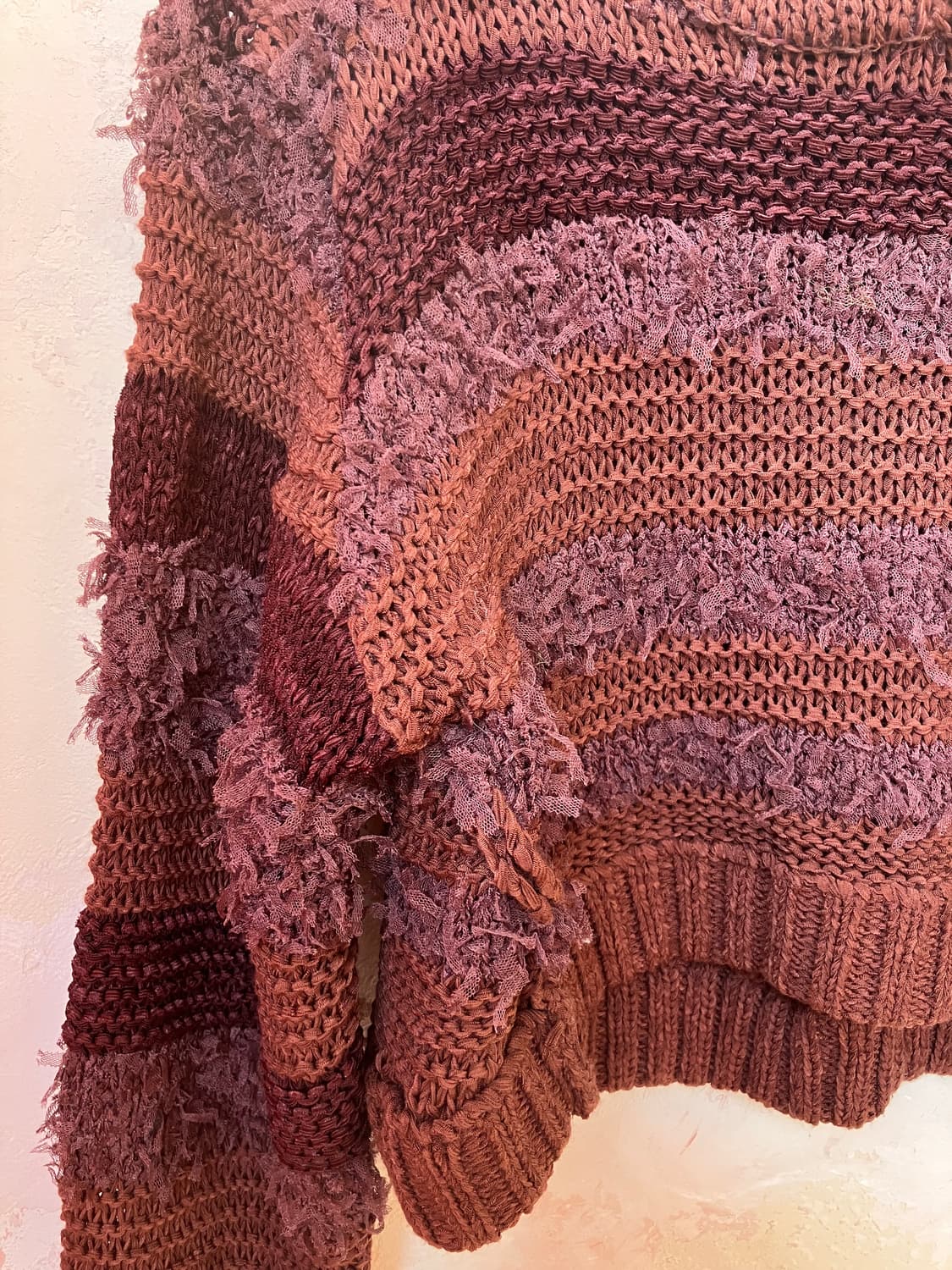 jpn 초코퍼지 크롭 후드 니트 상품이미지3