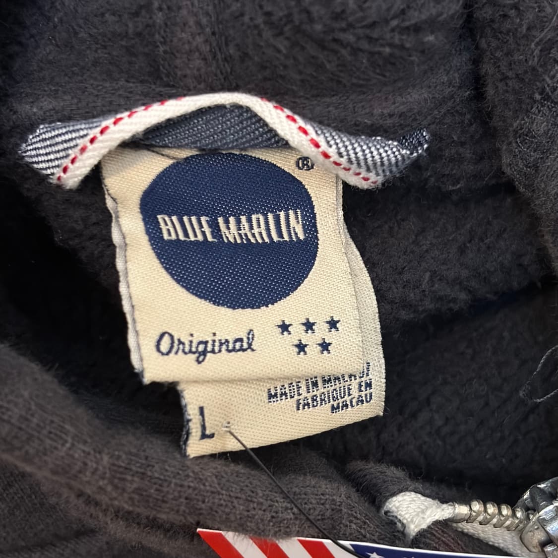 00s 미국 빈티지 블루마린 이탈리아 헤비코튼 후드집업 상품이미지9