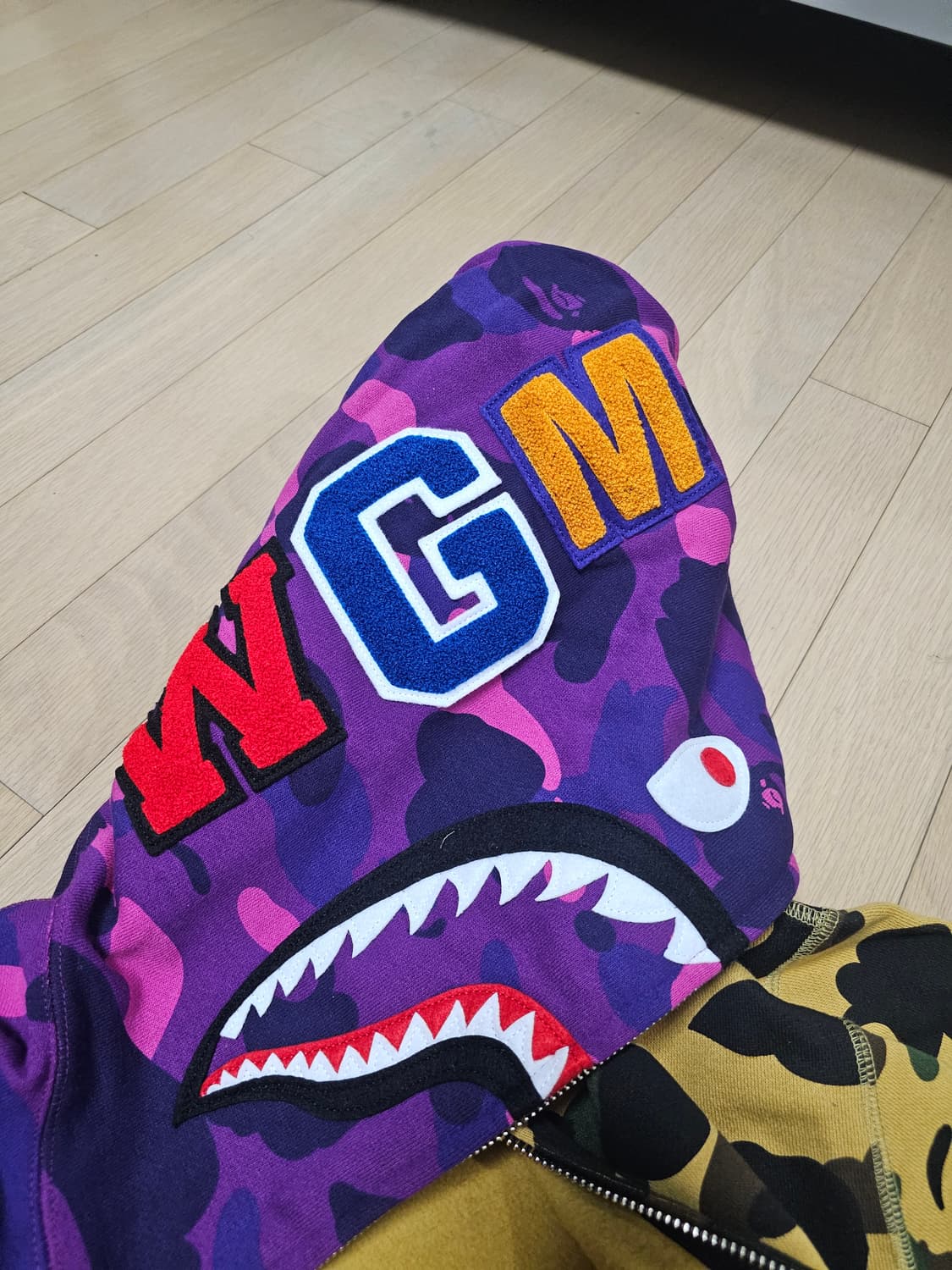 베이프 정품 세퍼레이트 샤크후드 새상품 M사이즈 상품이미지3