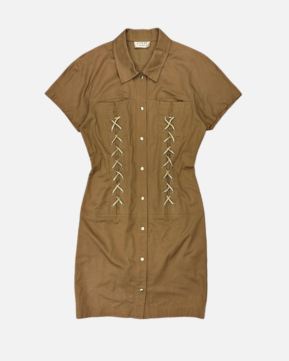 beige lace-up detail dress 상품이미지1