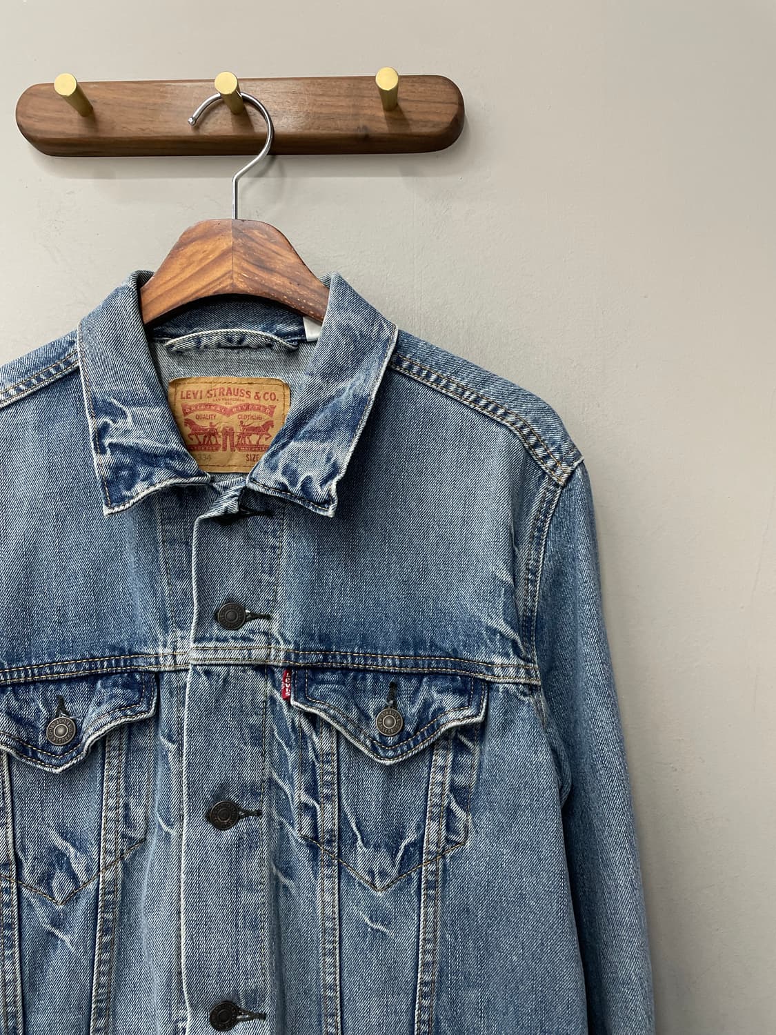 리바이스 워시드 연청 데님 트러커 자켓 H1247 상품이미지3