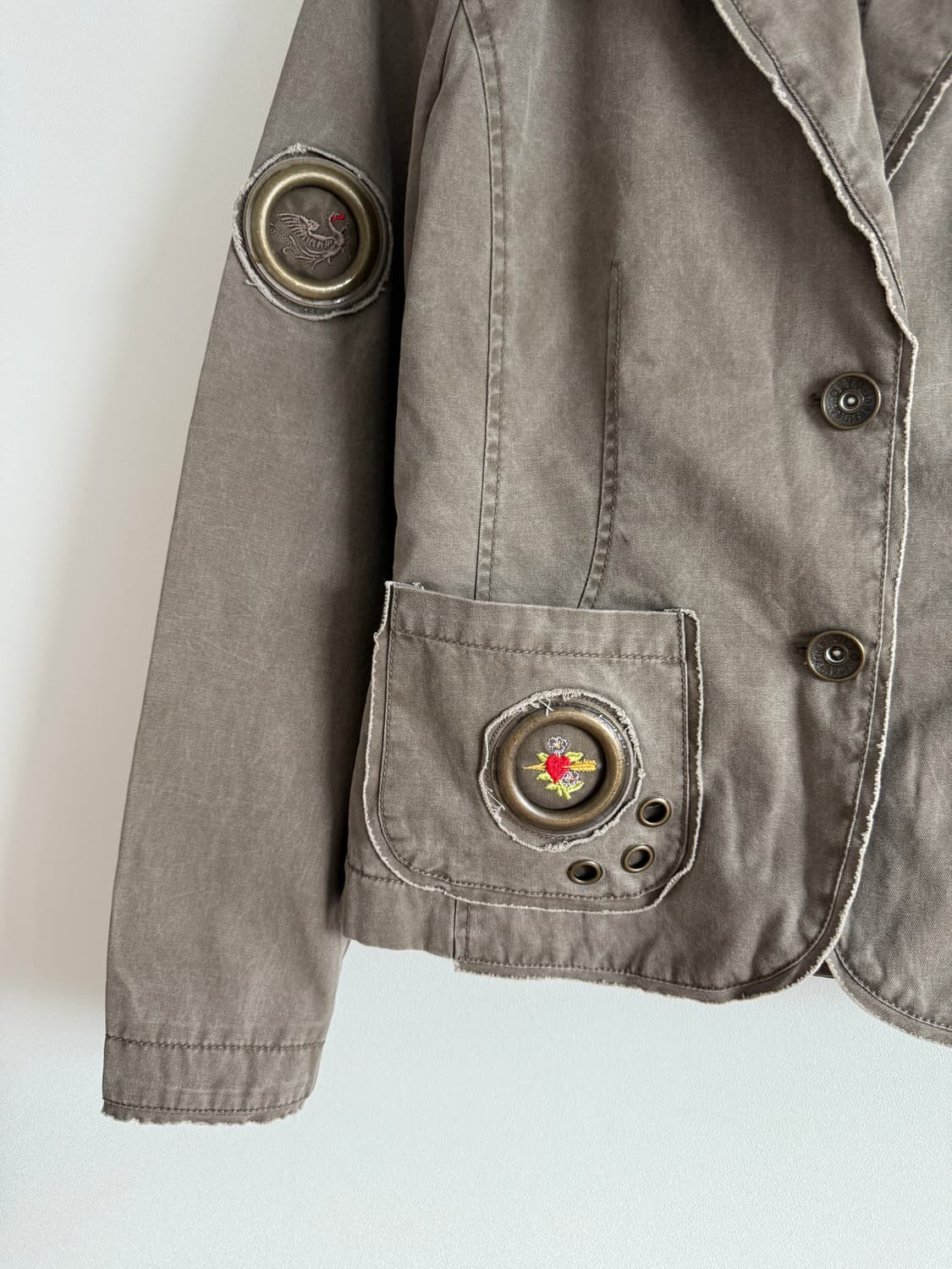 Pre owned Y2K 워싱 코튼 자켓(택 달린 제품) 상품이미지4