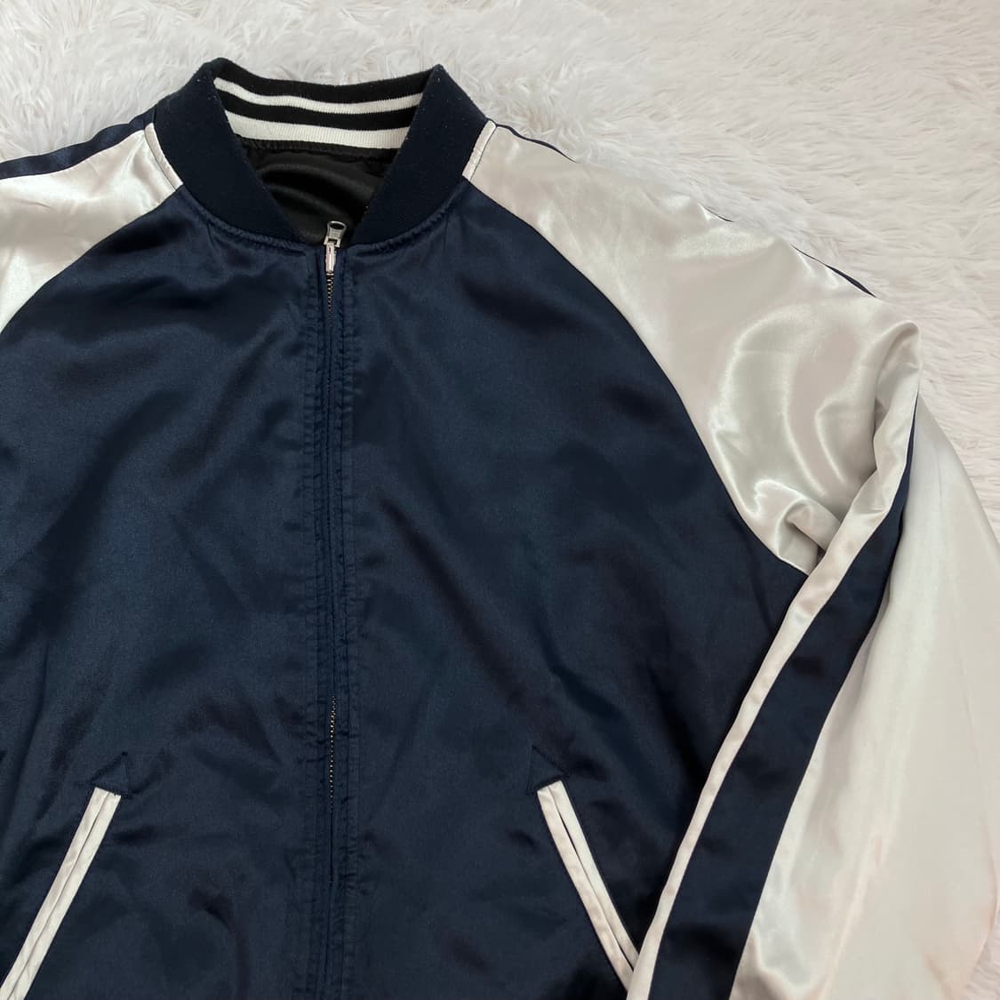 빈티지 양면 네이비 블랙 스카쟌 y2k 스트릿 갸루 펑키 일본빈티지710 상품이미지5