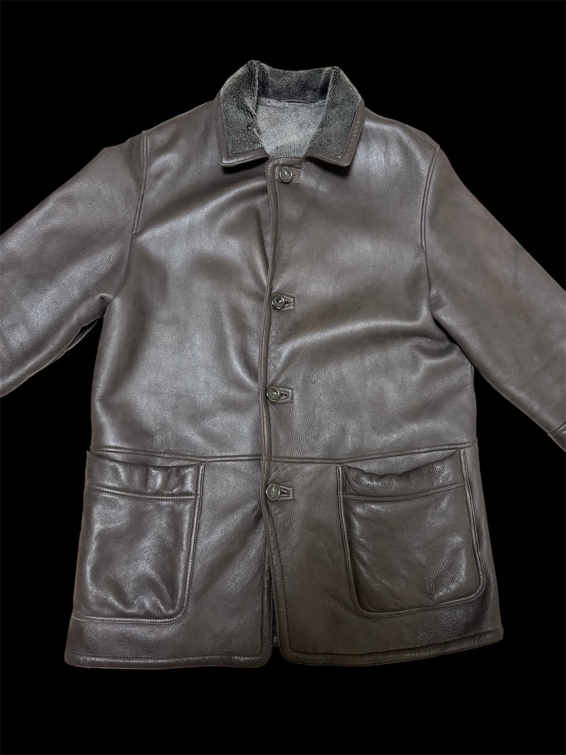 🇮🇹 명품 Bruno Magli✨ 남성 무스탕 코트 🧥 사이즈 10 상품이미지3