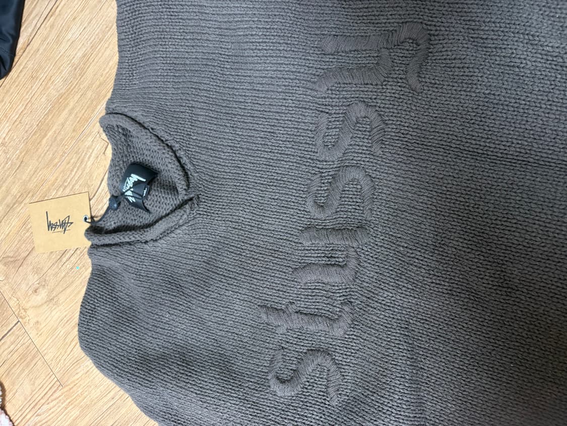 스투시 브라운 니트 M 상품이미지2