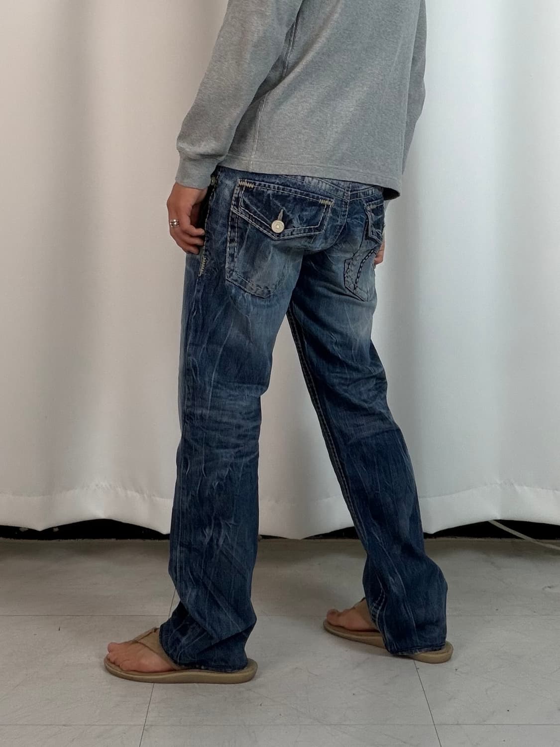 a603) 30 버커루 빈티지 워싱 데님/청바지 상품이미지2