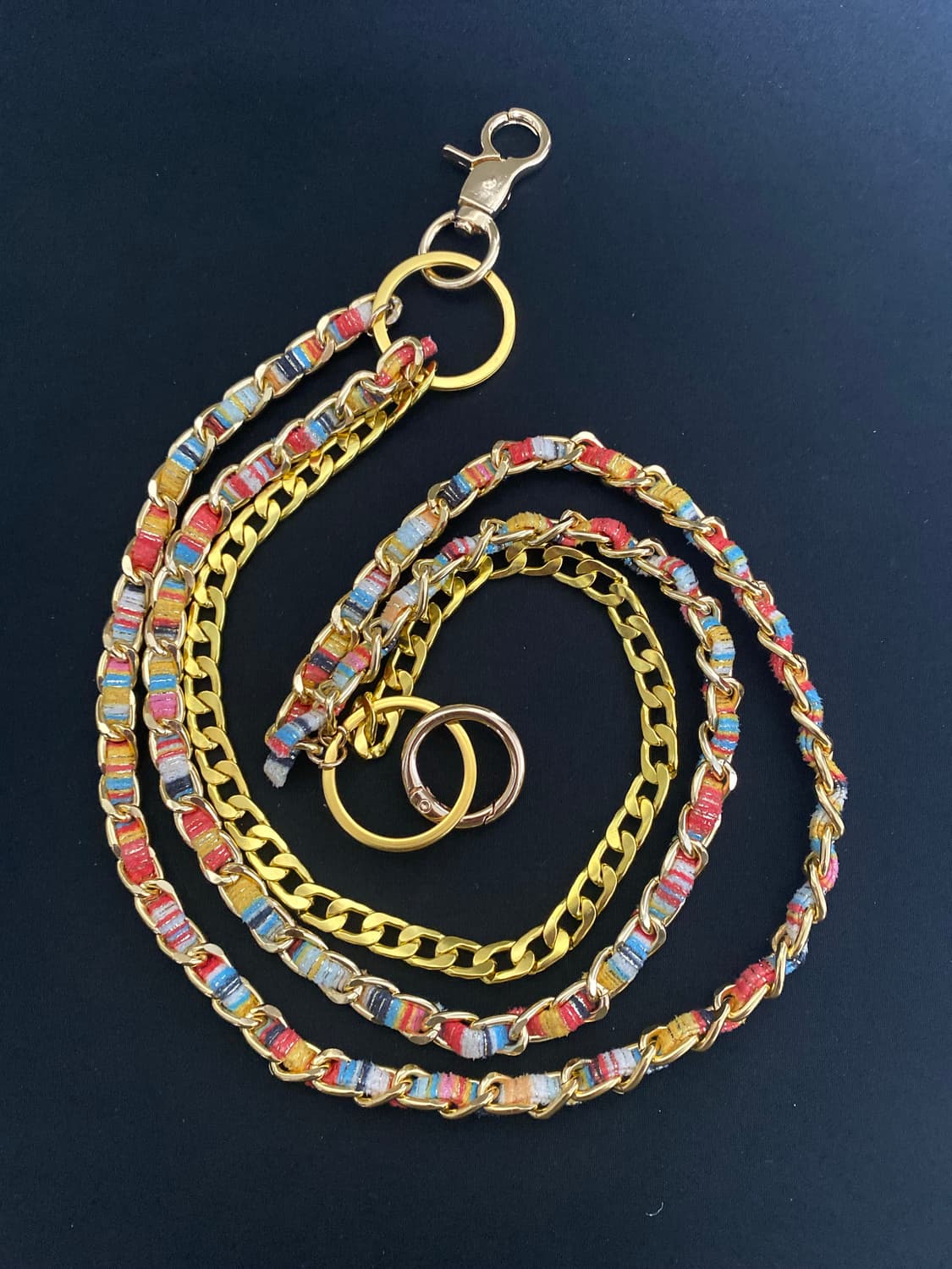 빈티지 멀티컬러 트리플 팬츠 체인 상품이미지3