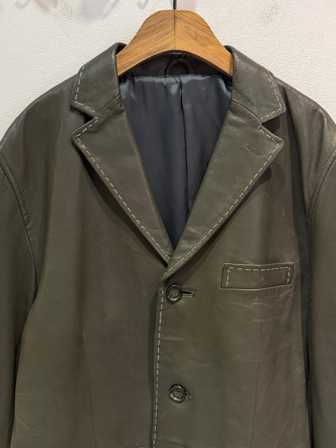90's Sera Vista Stitch Leather jacket 상품이미지3