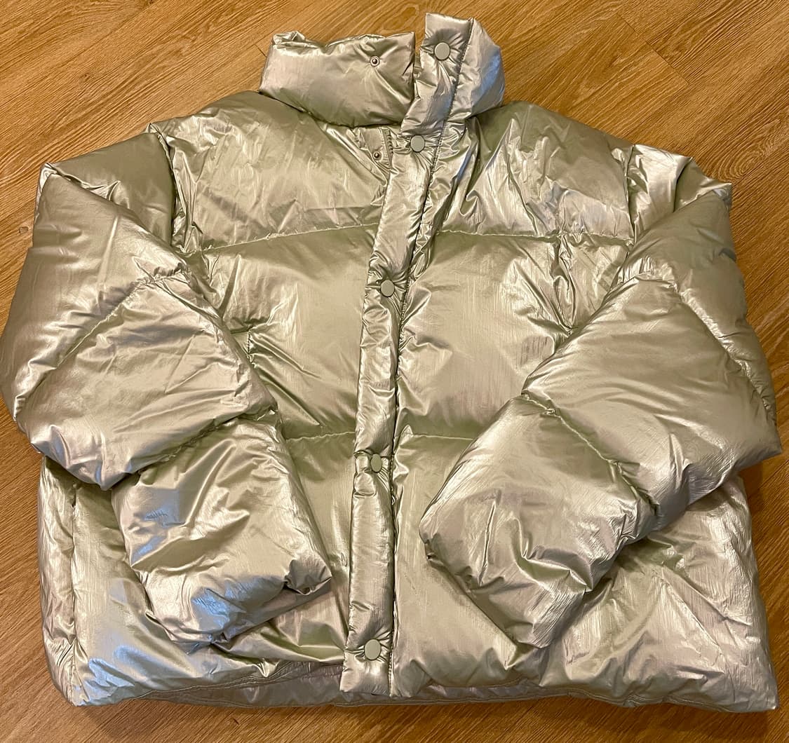 프레이 FREI오버사이즈 글로시 덕다운 푸퍼 패딩 (M) /연그린 상품이미지6