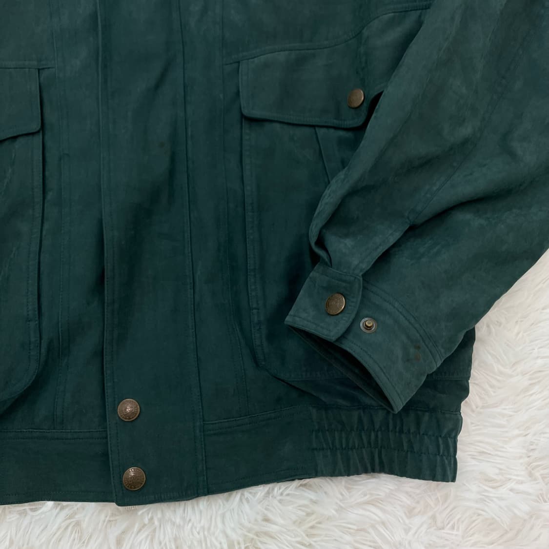 빈티지 그린 버튼 블루종 y2k 스트릿 갸루 펑키 일본빈티지616  상품이미지4