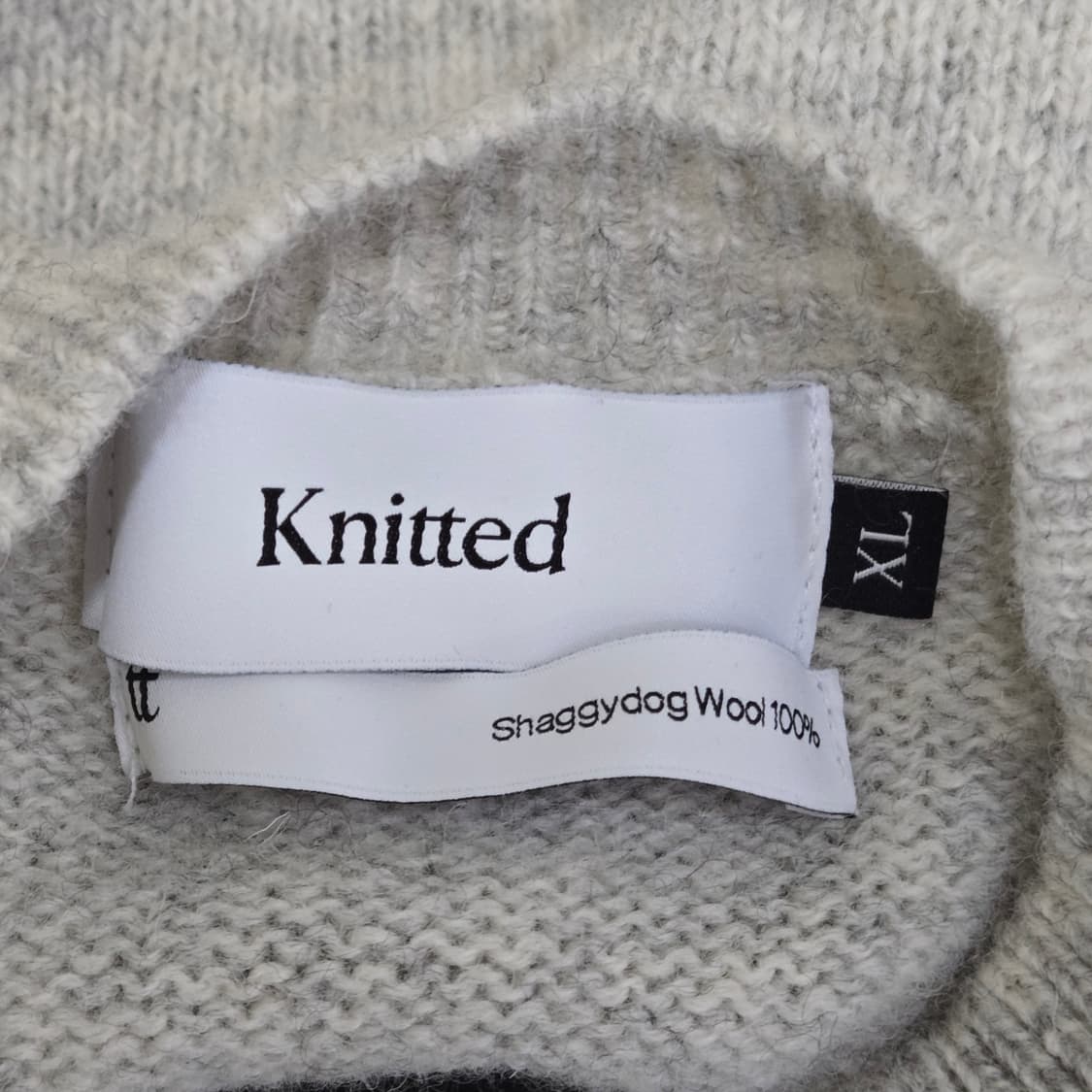 니티드 쉐기독 울 100% 라운드 가디건 (XL) 상품이미지4