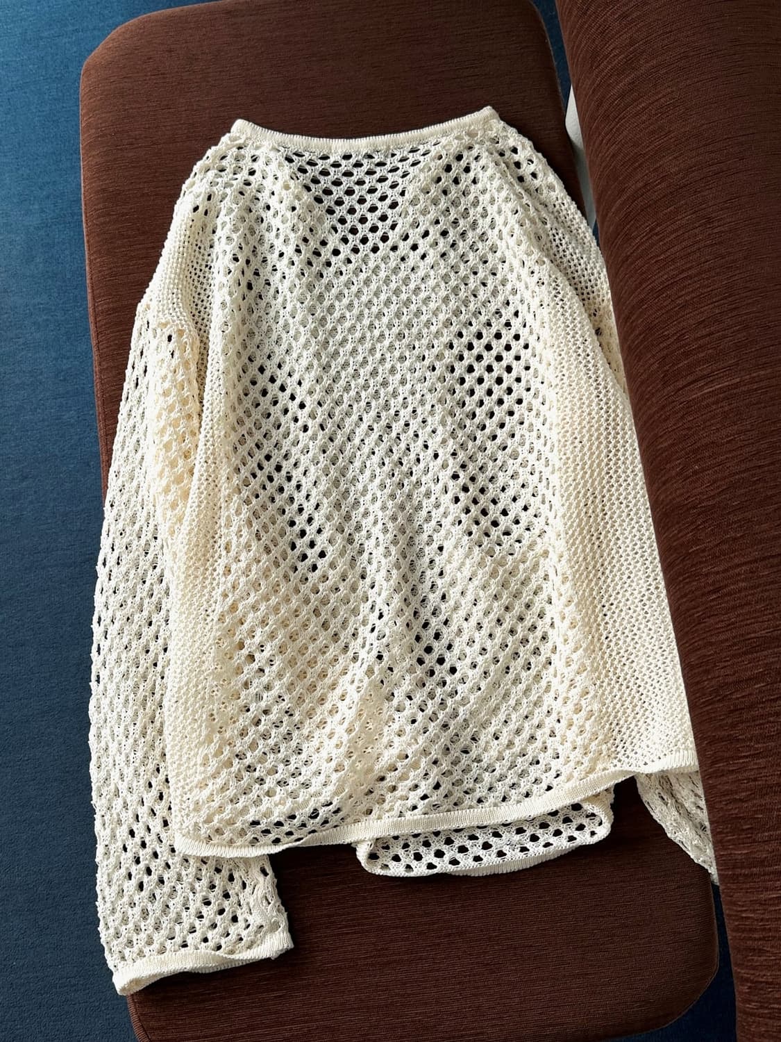 Loose gauge wide silhouette mesh knit 상품이미지5
