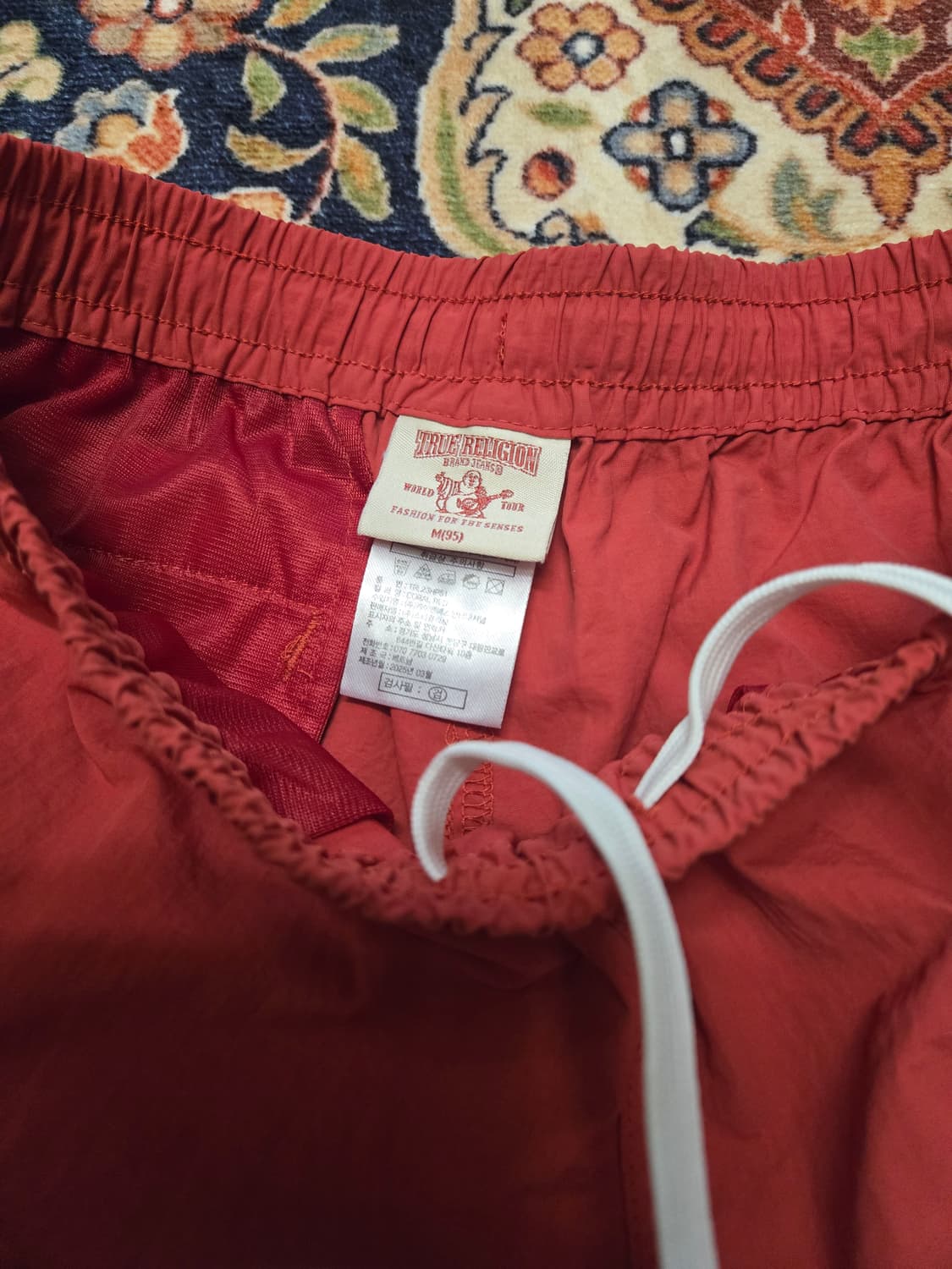 [M] 트루릴리전 붓다 로고 나일론 밴딩 반바지 (레드) 상품이미지6