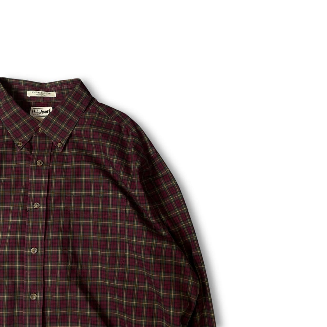 엘엘빈 빅사이즈 레드 그린 체크 긴팔 셔츠 트레디셔널핏 2XL 상품이미지2