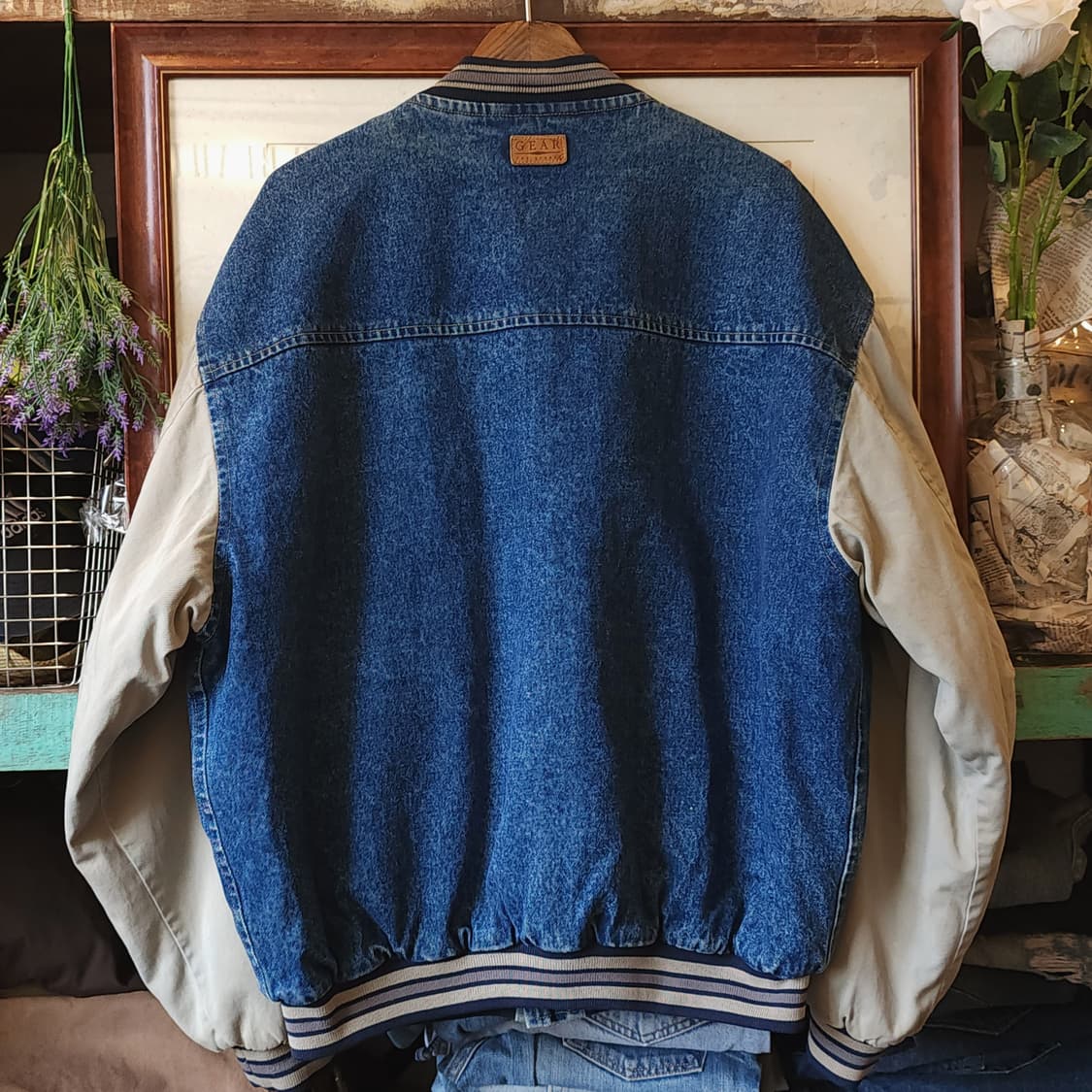 90s 빈티지 바시티 자켓 나사 NASA 빅사이즈 데님자켓 XL 상품이미지2