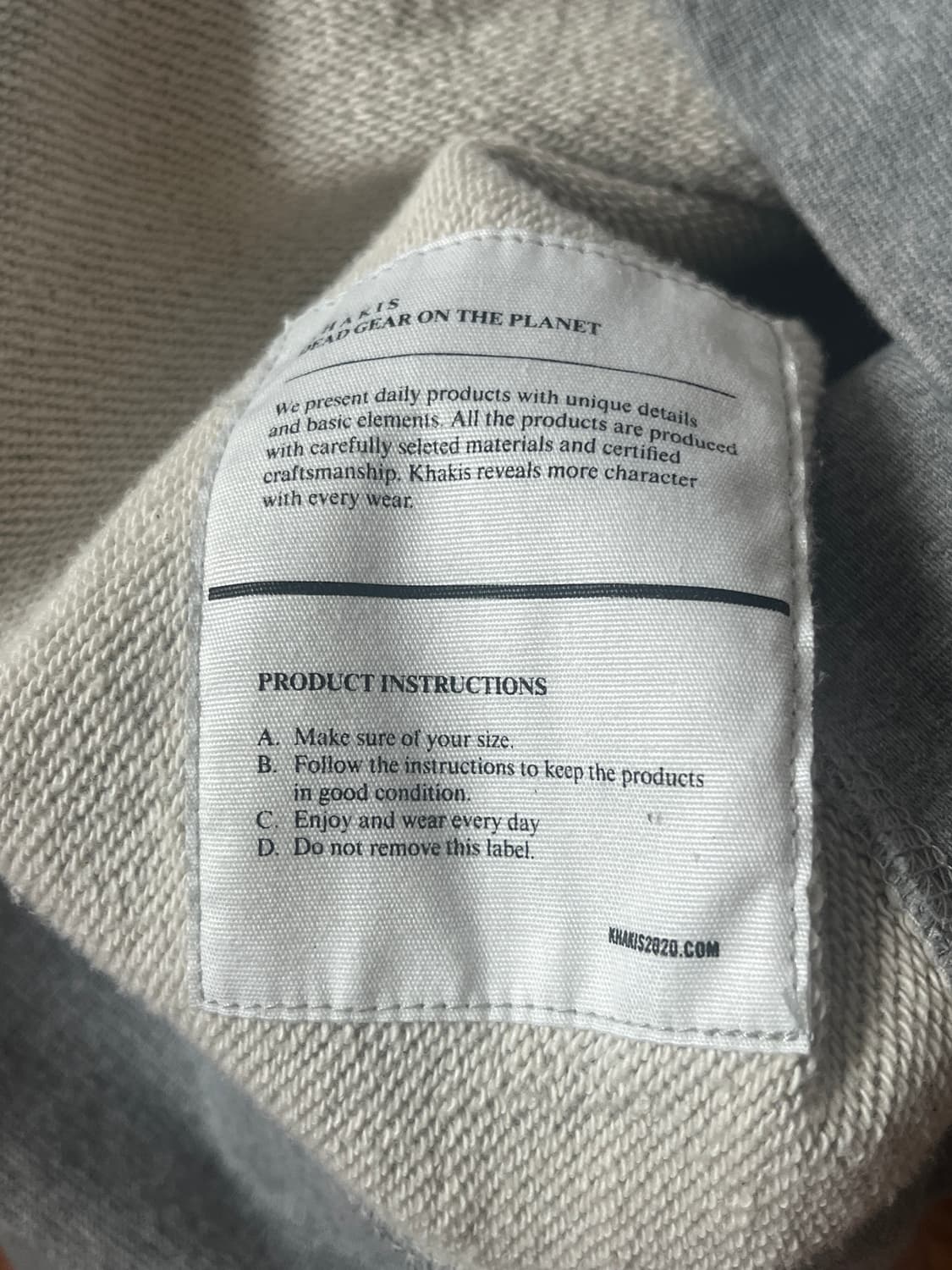 카키스 그레이 후디 상품이미지4