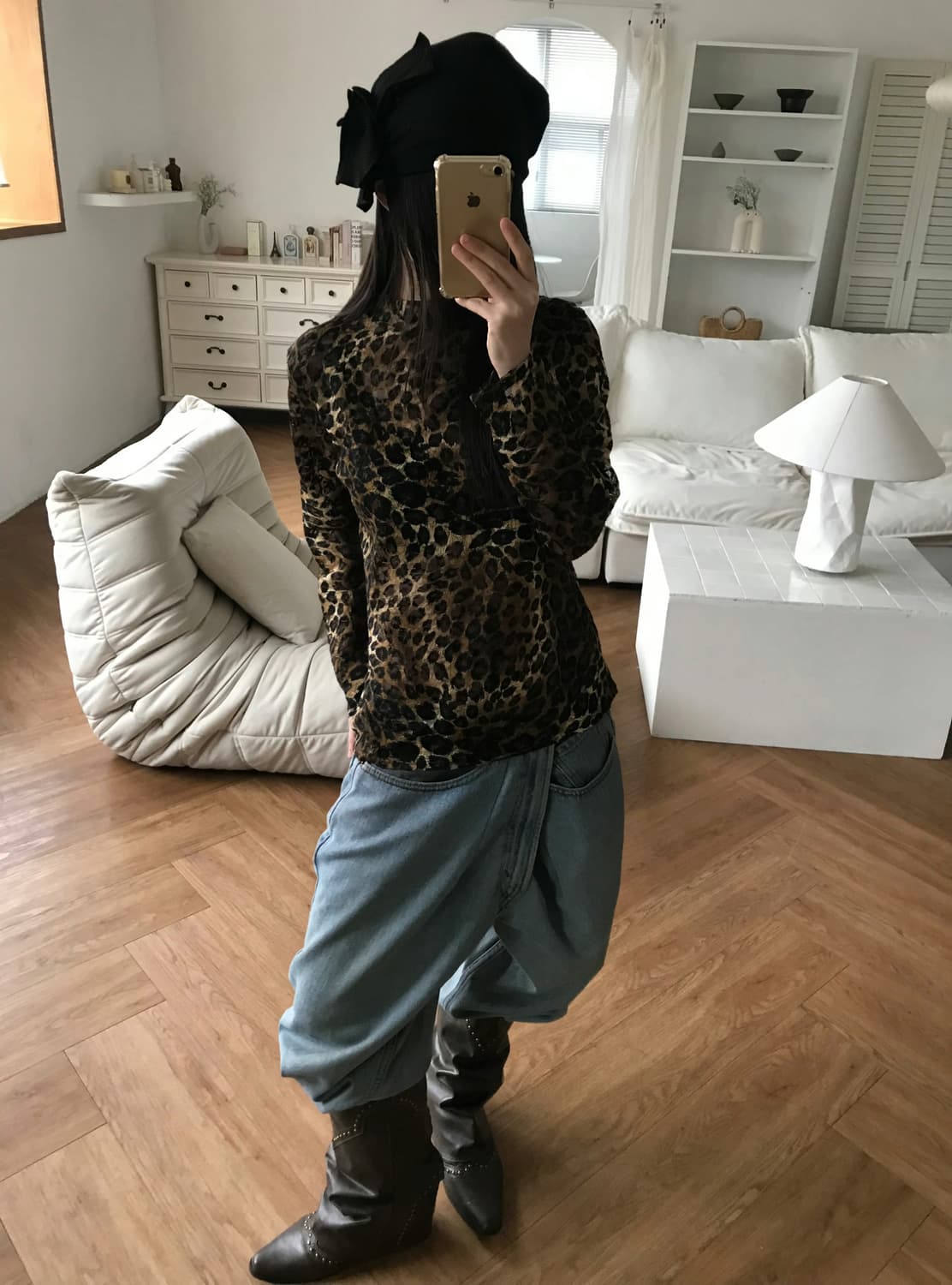 vintage leopard pattern top 상품이미지7