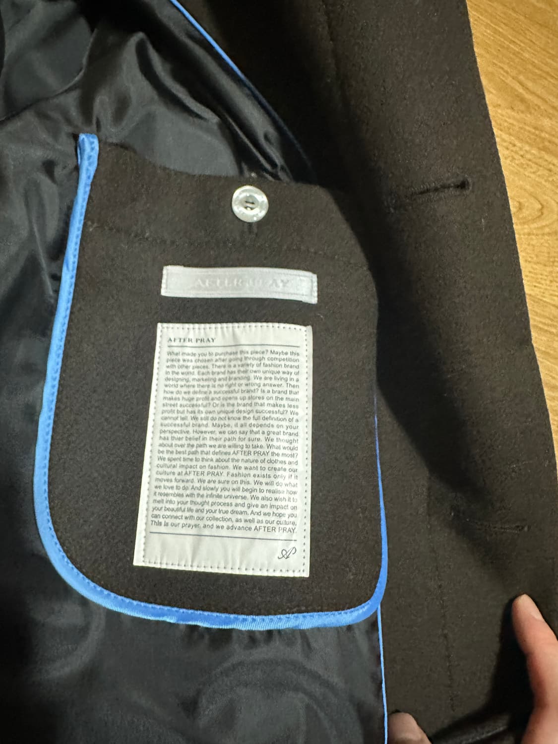 (새상품급)애프터프레이 투어리스트 발마칸 코트 브라운 M 상품이미지7