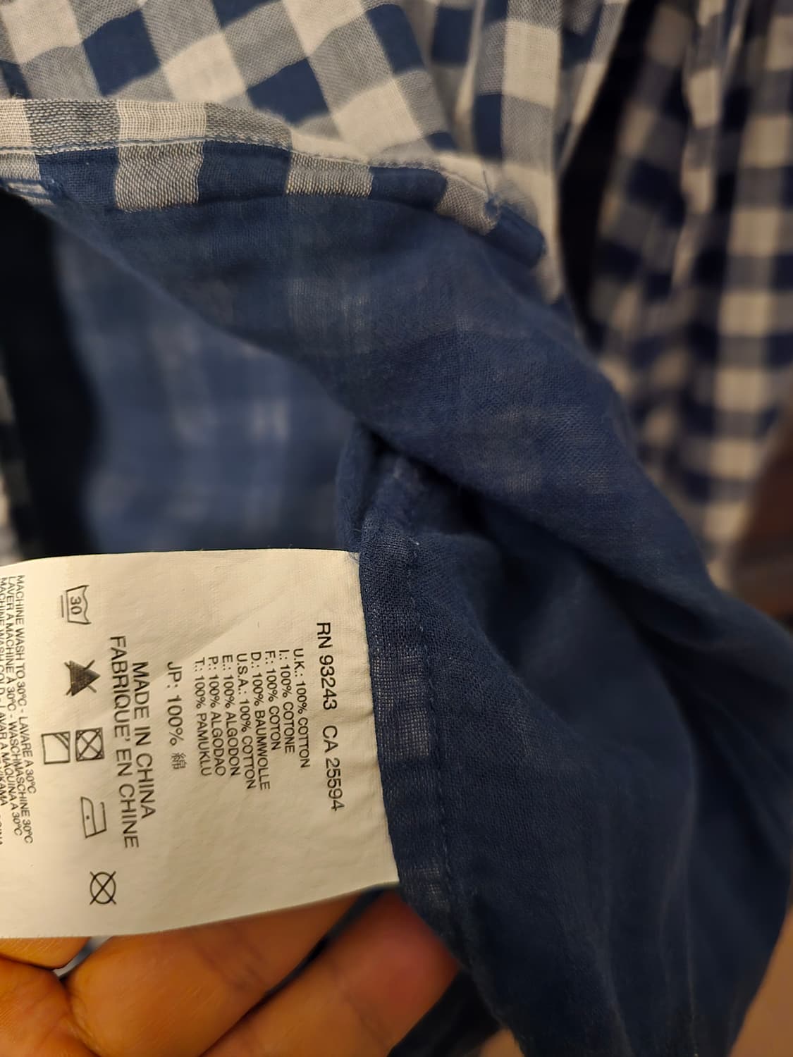 디젤 diesel 체크 네이비셔츠 s사이즈입니다. 상품이미지3