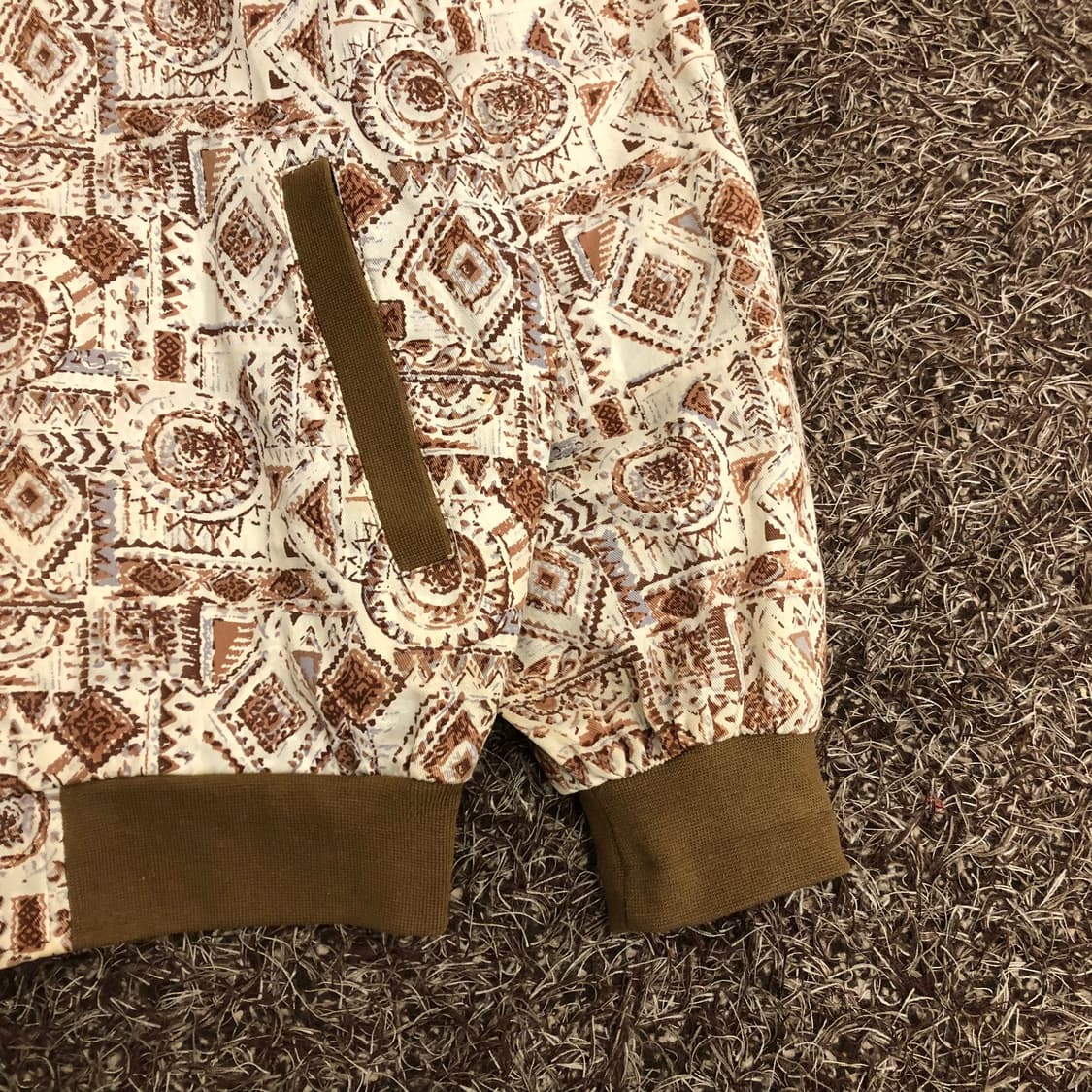 아식스 90s 기하학 패턴 봄버 블루종 자켓 상품이미지3